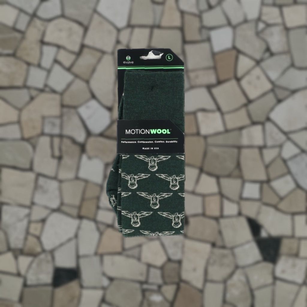 Footjoy Footjoy Champions Golf Club Motion Wool Crew Sock Pair Green Men's L Size ONE SIZE - 1 Thumbnail