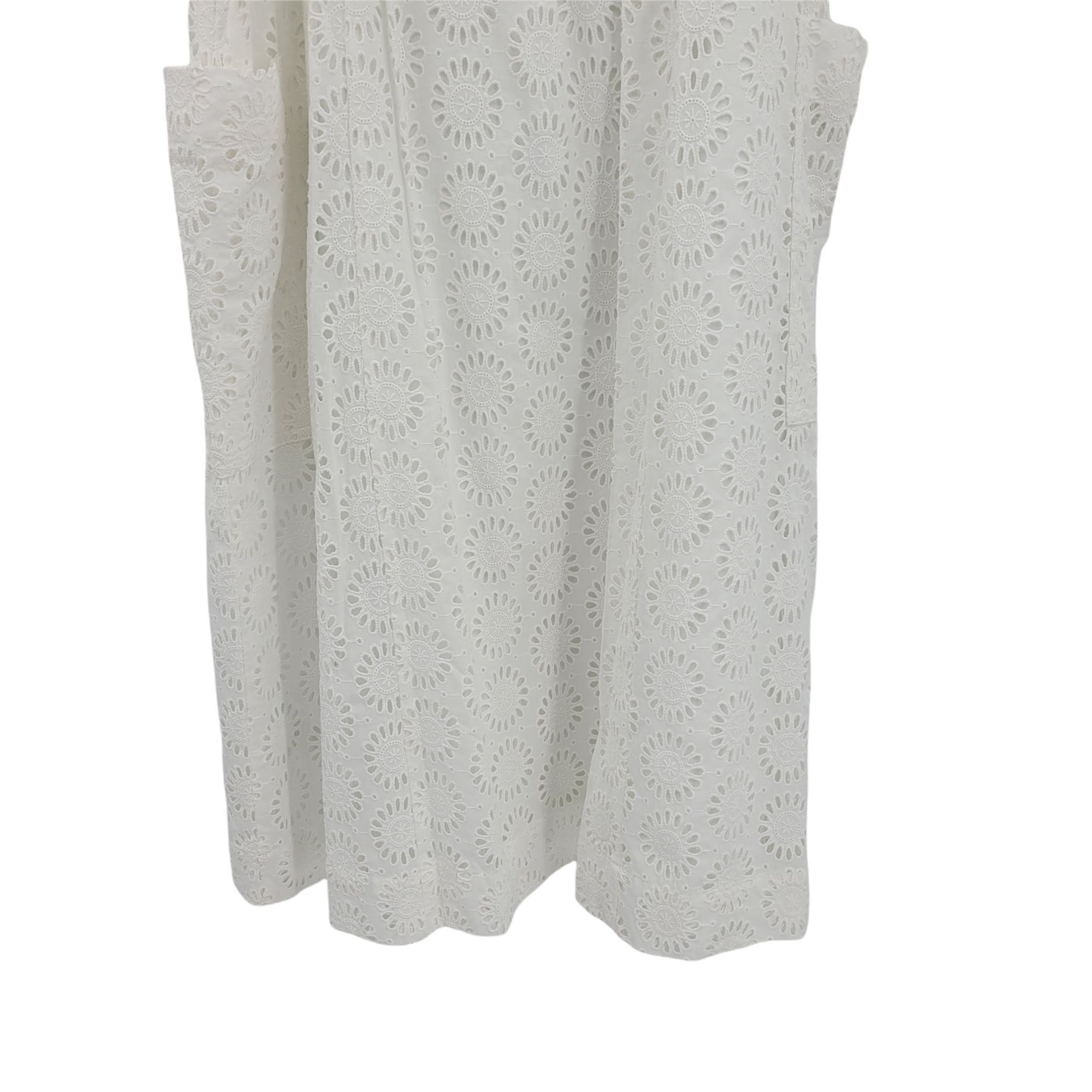 Lilly Pulitzer Lilly Pulitzer Eyelet Lace Midi Skirt Sz 6 White Prairie Pea Size 28" / US 6 / IT 42 - 9 Thumbnail