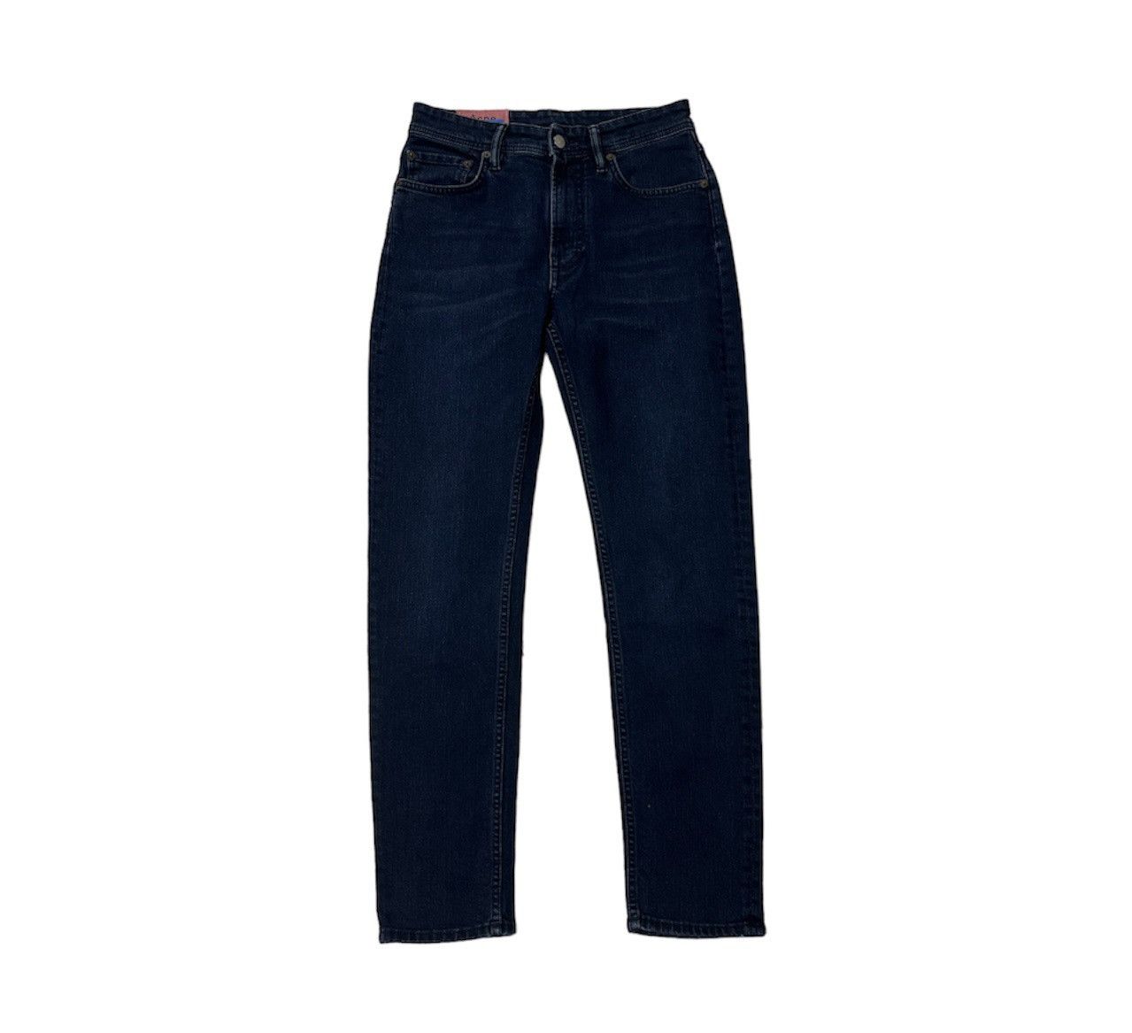 image of Acne Studios Bla Konst Denim Jeans Y2K Melk Blue Black Goth in Black/Blue, Women's (Size 27)