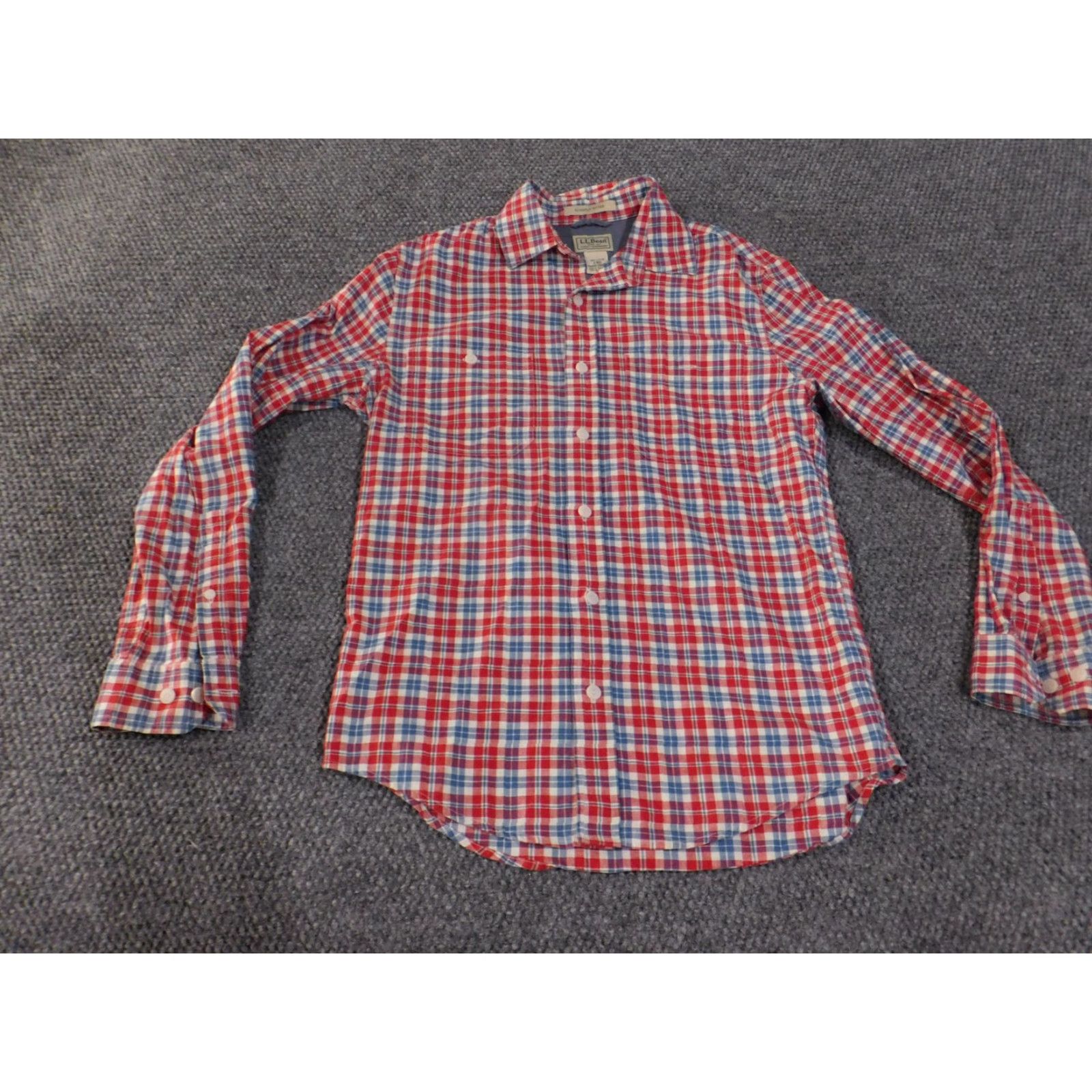 Vintage VINTAGE LL Bean Shirt Mens Small Red Blue Plaid Slightly Fitted Button Up Cotton Casual Size US S / EU 44-46 / 1 - 3 Thumbnail