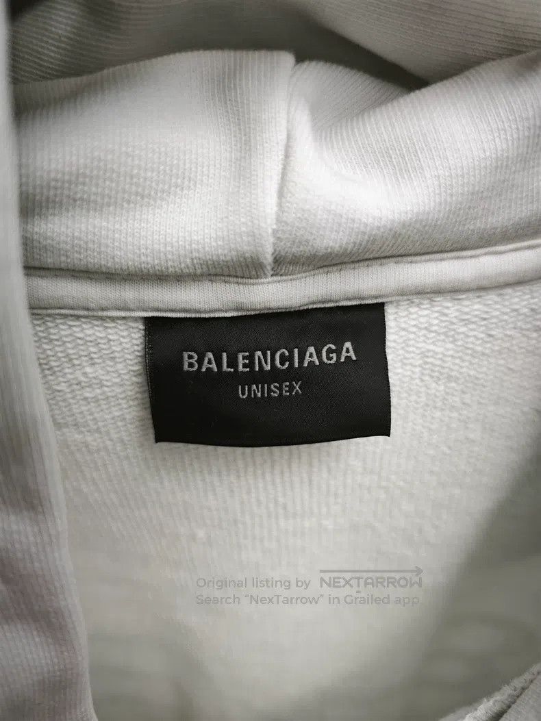Balenciaga Balenciaga Crystal Logo Hooded Sweatshirt Size US XL / EU 56 / 4 - 2 Thumbnail