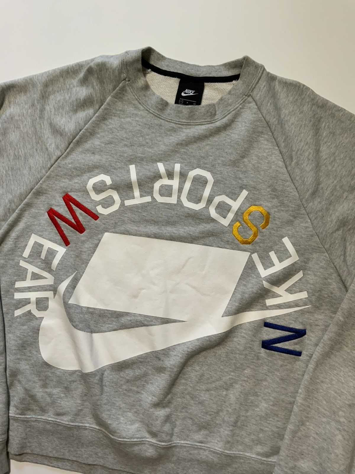 Nike Nike NSW Block Swoosh Logo Terry Crew Pullover Sweatshirt Size US S / EU 44-46 / 1 - 4 Thumbnail