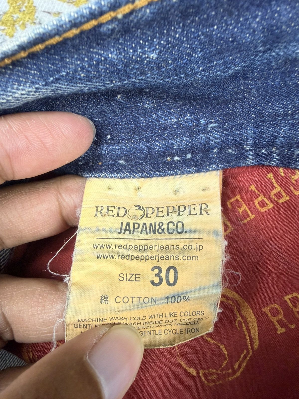 BUFFALO BOBS Flare Red Pepper Insane Mudwash Jeans Size US 30 / EU 46 - 14 Thumbnail