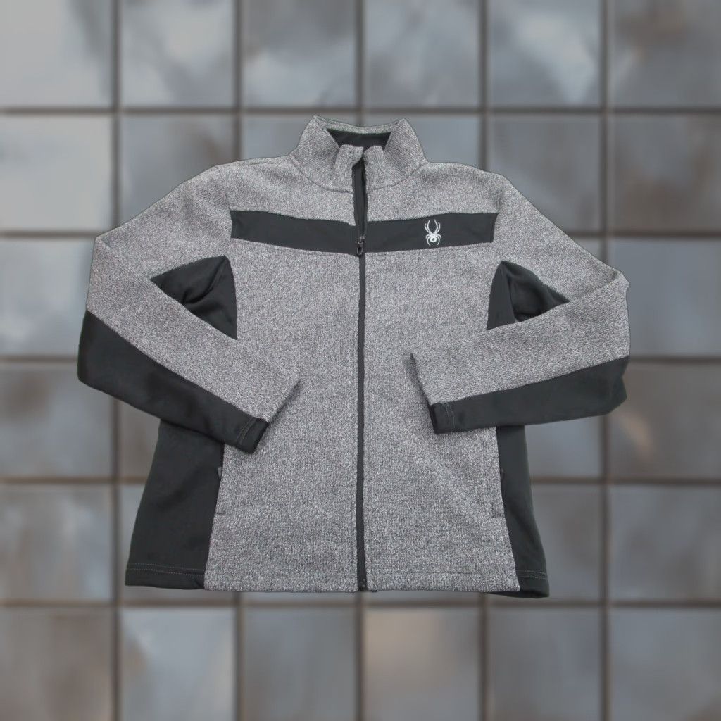 Spyder Spyder Mens Sweater Medium Gray Fleece Mock Neck Full Zip Knit Jacket Zip Knit Sweater Mens Size US M / EU 48-50 / 2 - 1 Thumbnail