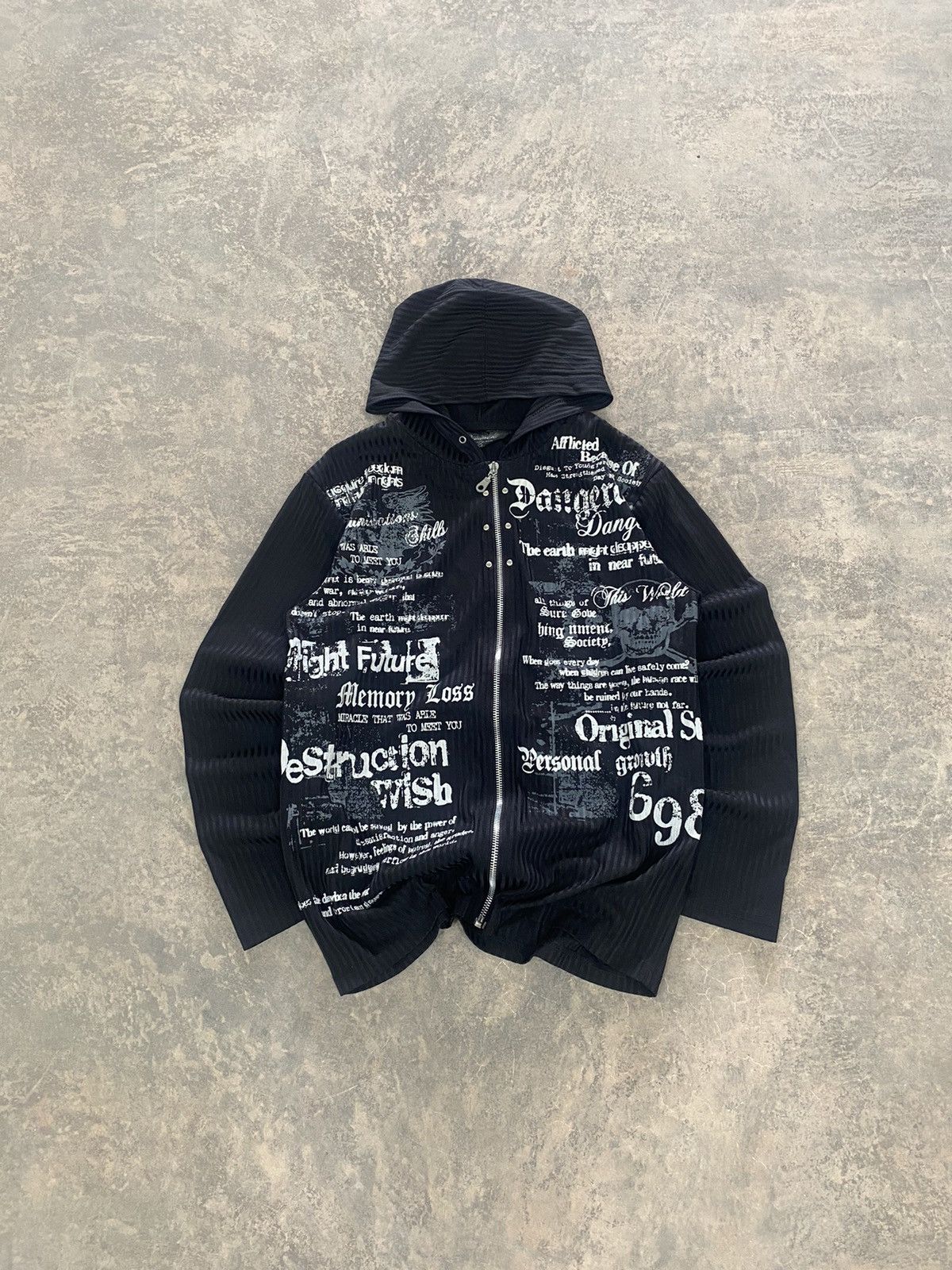 Hysteric Glamour Beaumere Poem Wording Punk Grunge Zipper Hoodie Size US S / EU 44-46 / 1 - 1 Thumbnail