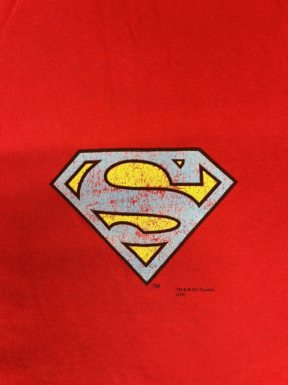 DC Comics × Vintage Crazy Vintage Y2K Essential Red Superman Logo Tee Shirt Size US XL / EU 56 / 4 - 2 Thumbnail