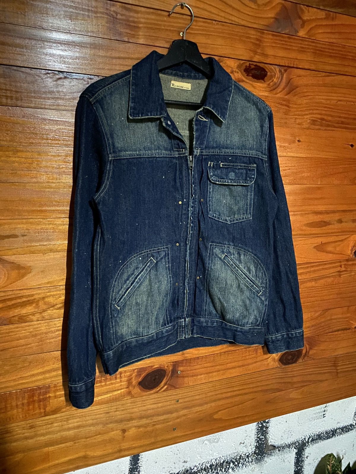Japanese Brand Vintage Re-Work by Marble Denim Jacket | Unisex Japanese Size US S / EU 44-46 / 1 - 5 Thumbnail