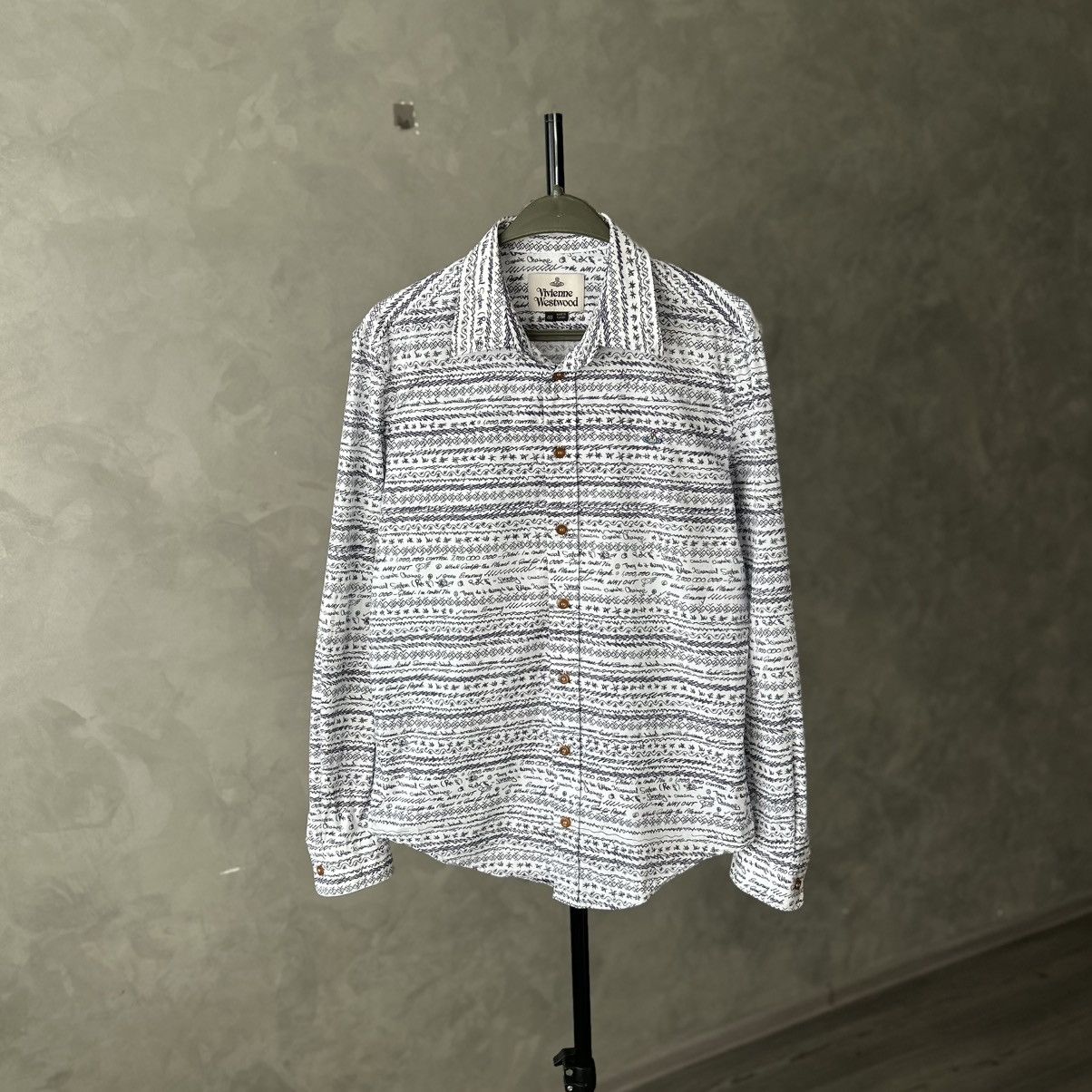 Vivienne Westwood Rare Vivienne Westwood Doodle Print Shirt Size US M / EU 48-50 / 2 - 2 Thumbnail
