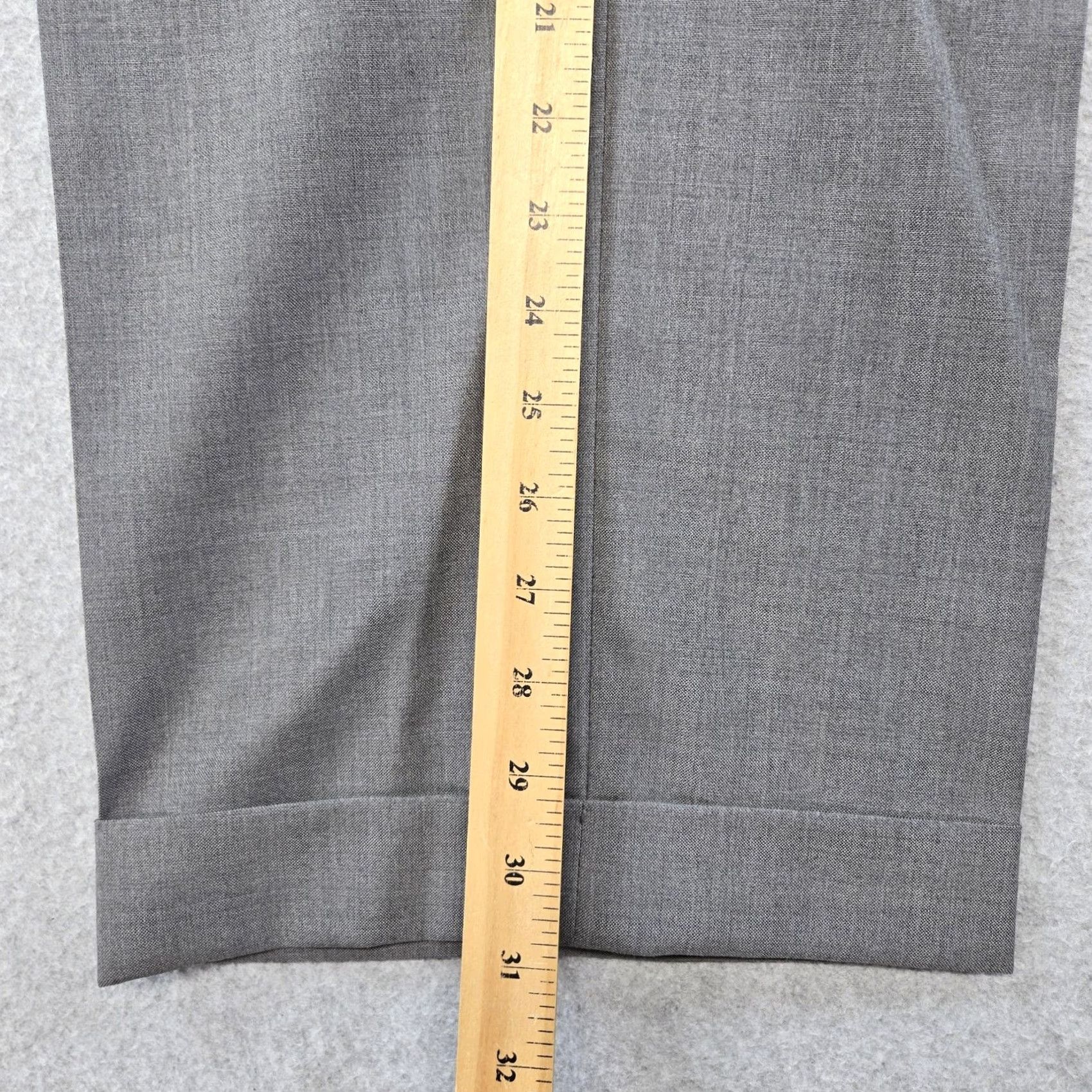 Berle Berle Mens Pants 42x31 Gray Dress Classic Pleated Polyester Blend Microfiber Front Zip Button Pockets Size US 42 / EU 58 - 4 Thumbnail
