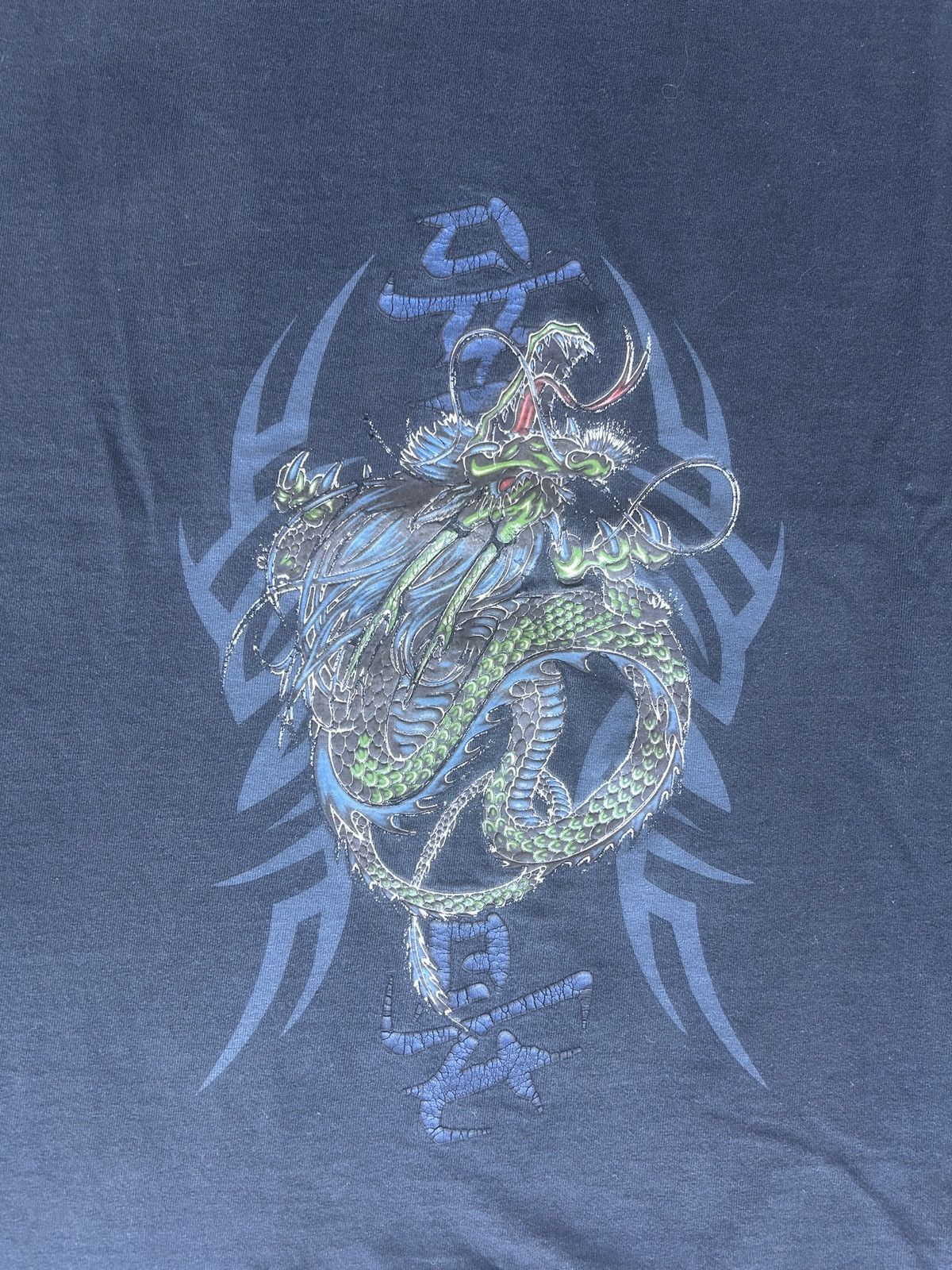Japanese Brand × Vintage Vintage Y2K Phys Sci Tribal Dragon Graphic Tee Size US L / EU 52-54 / 3 - 2 Thumbnail