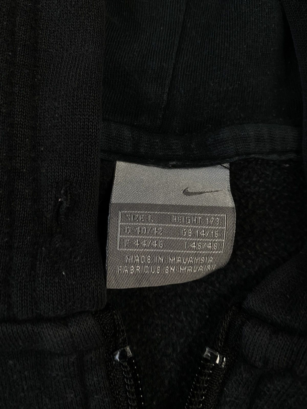 Nike × Vintage Nike vintage black zip hoodie small swoosh 2000s Size L / US 10 / IT 46 - 4 Thumbnail