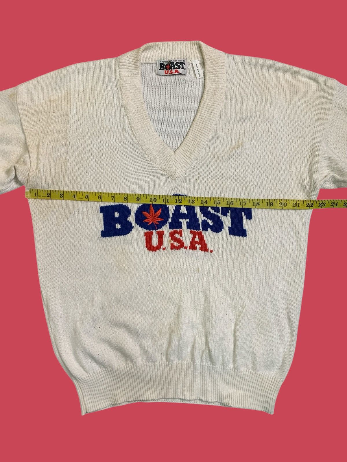 Boast Rare Design Vintage Boast U.S.A. V-Neck Knitwear Sweater Size L / US 10 / IT 46 - 7 Thumbnail