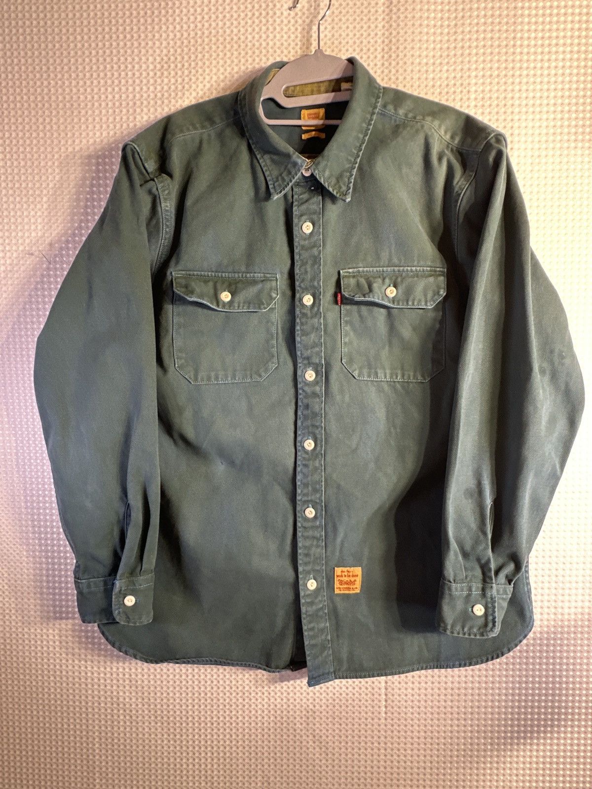 Levi's Levi’s Classic Worker Workwear Shirt Size US L / EU 52-54 / 3 - 3 Thumbnail