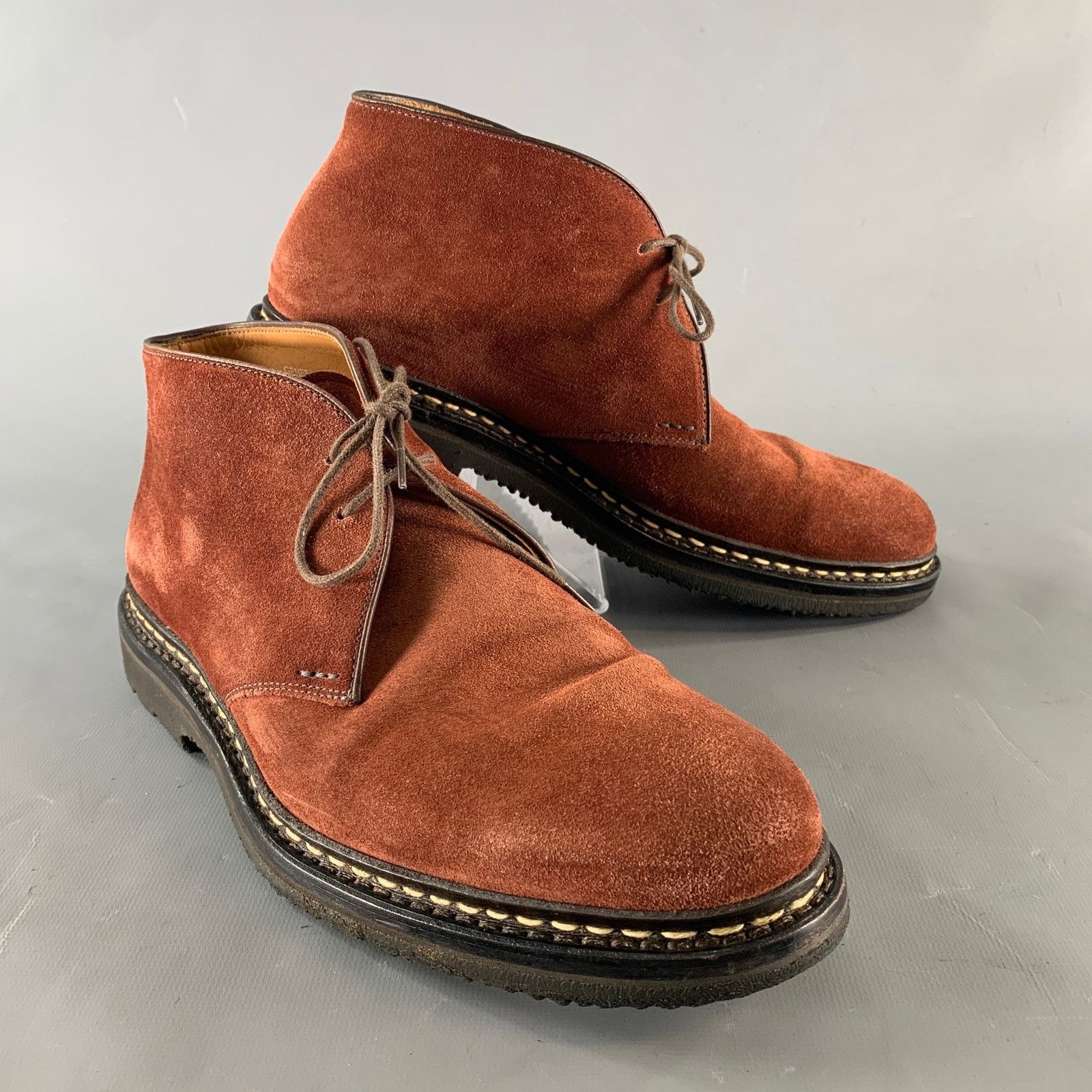 Heschung Heschung Brown Suede Brogued Boots | Grailed display picture 2