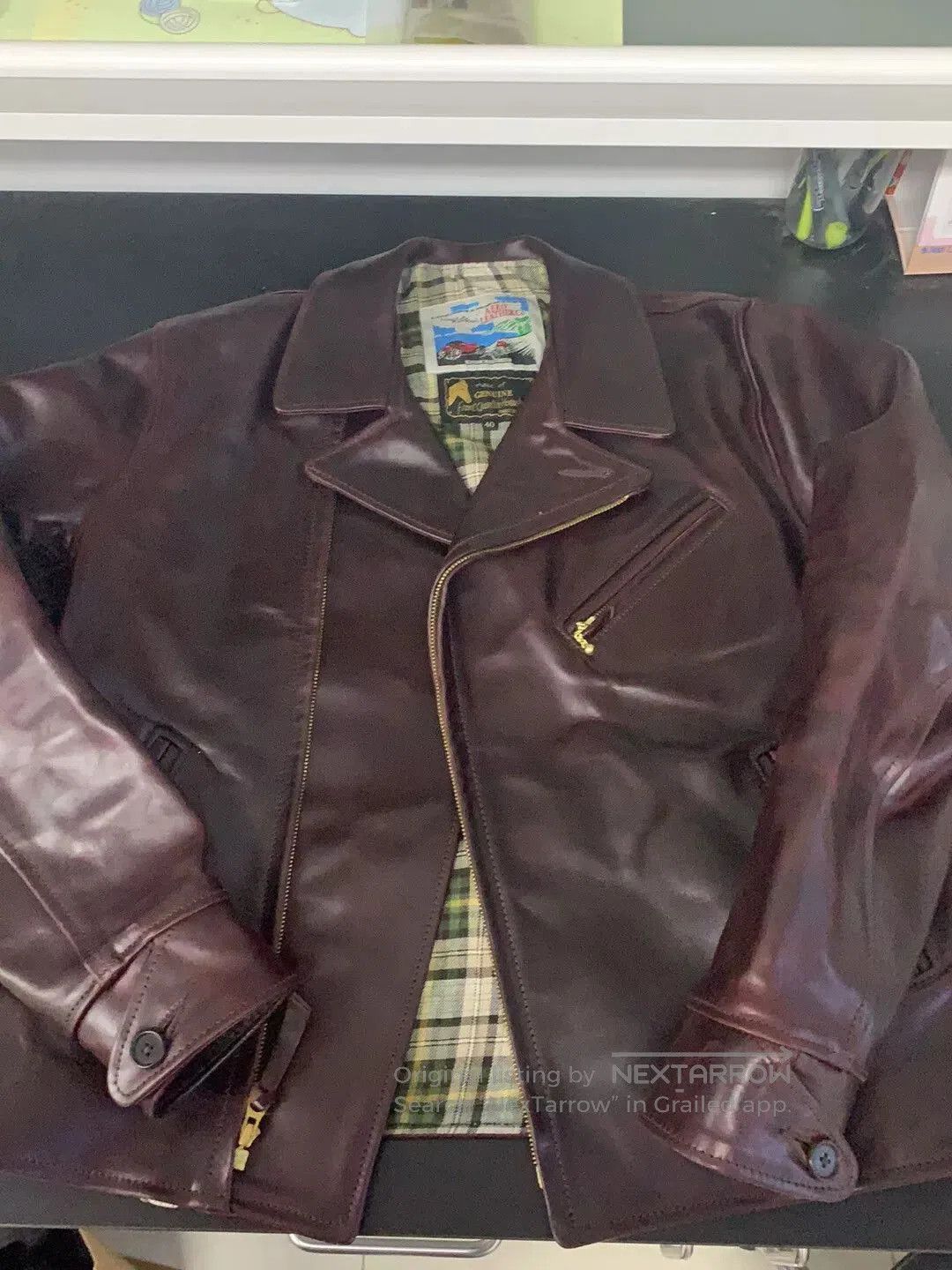 Aero Leathers Aero Leathers Motorcycle Jacket in Burgundy. Size US S / EU 44-46 / 1 - 1 Thumbnail