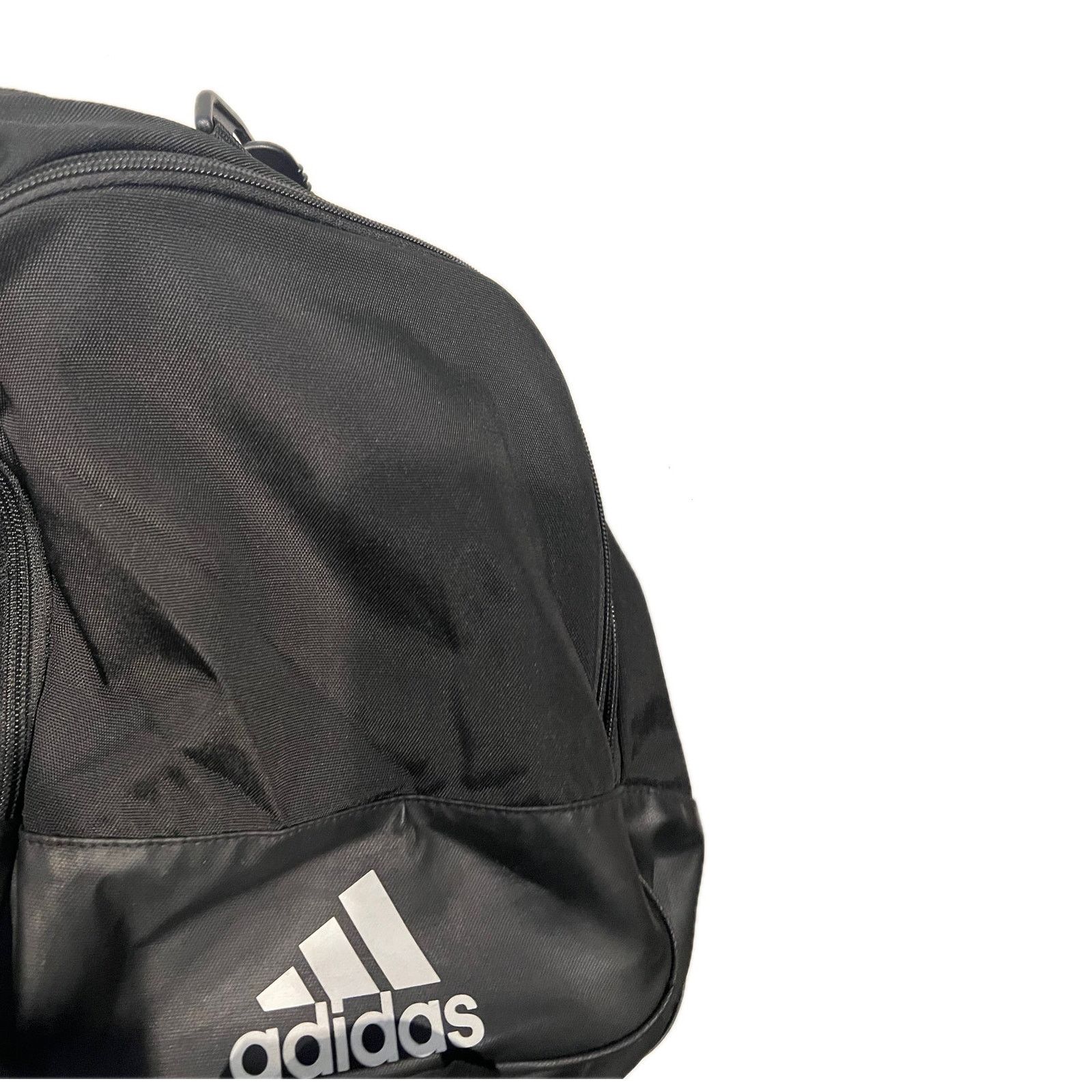 Adidas Adidas Faux Leather Medium 20"x12"x10" Black Duffel Gym Bag Size ONE SIZE - 5 Thumbnail