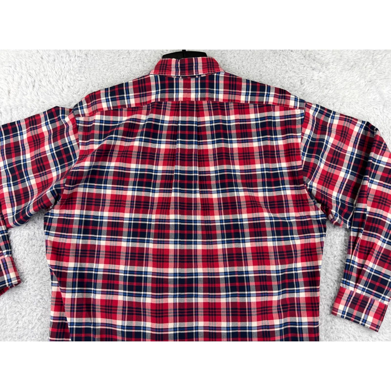 Ralph Lauren VINTAGE Ralph Lauren Shirt Mens Small Red Blue Plaid Big Fit 100% Cotton Western Size US S / EU 44-46 / 1 - 6 Thumbnail