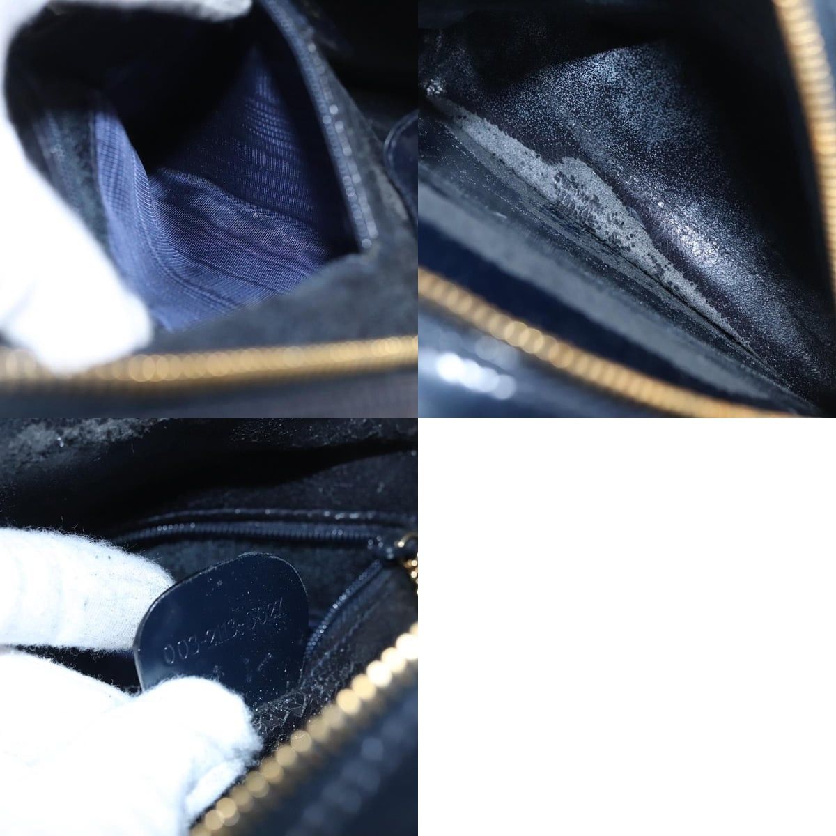 Gucci GUCCI Bamboo Body Bag Patent Leather Navy Gold Size ONE SIZE - 13 Thumbnail