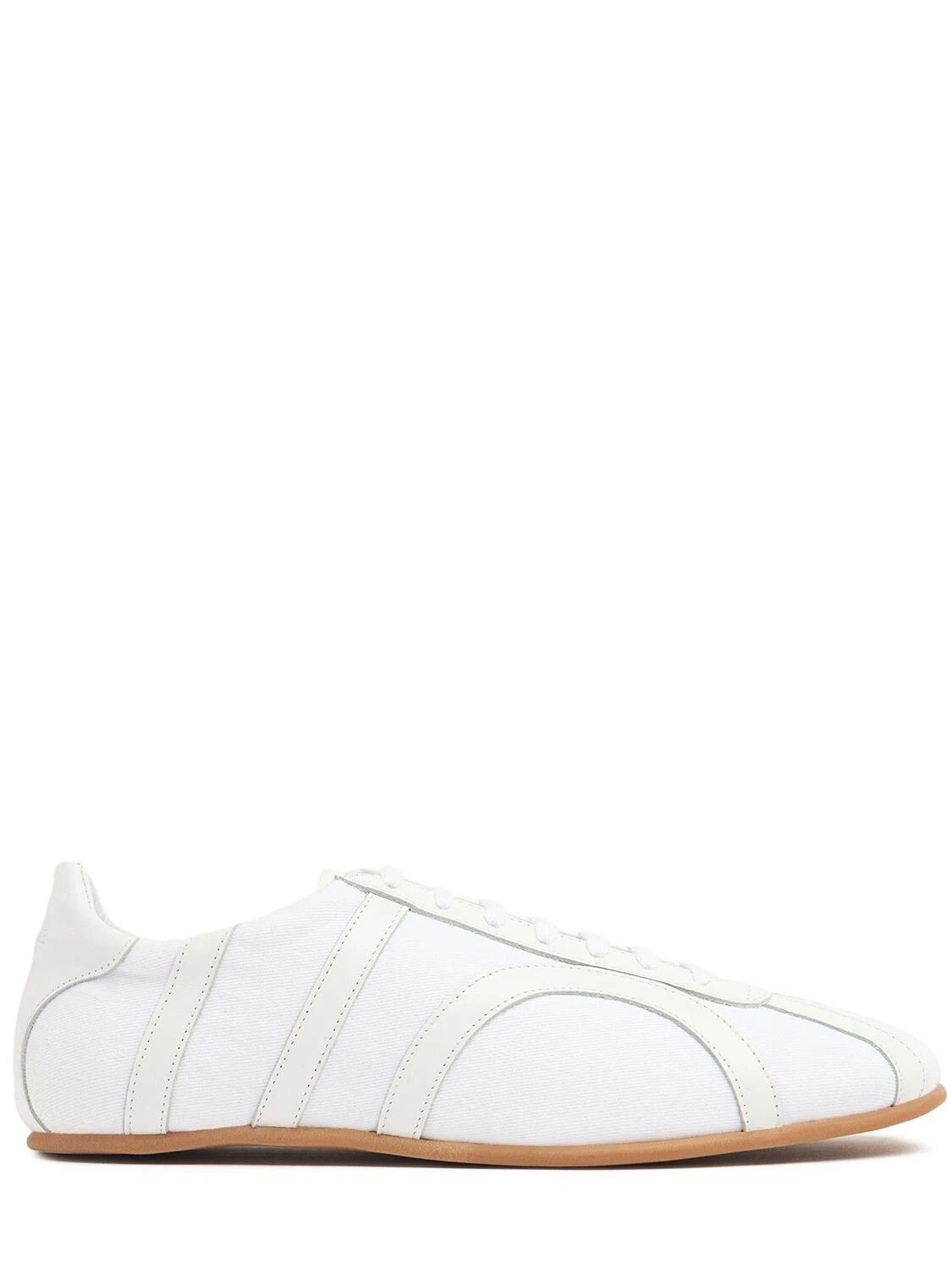 TOTEME White Cotton Low Top Sneakers New