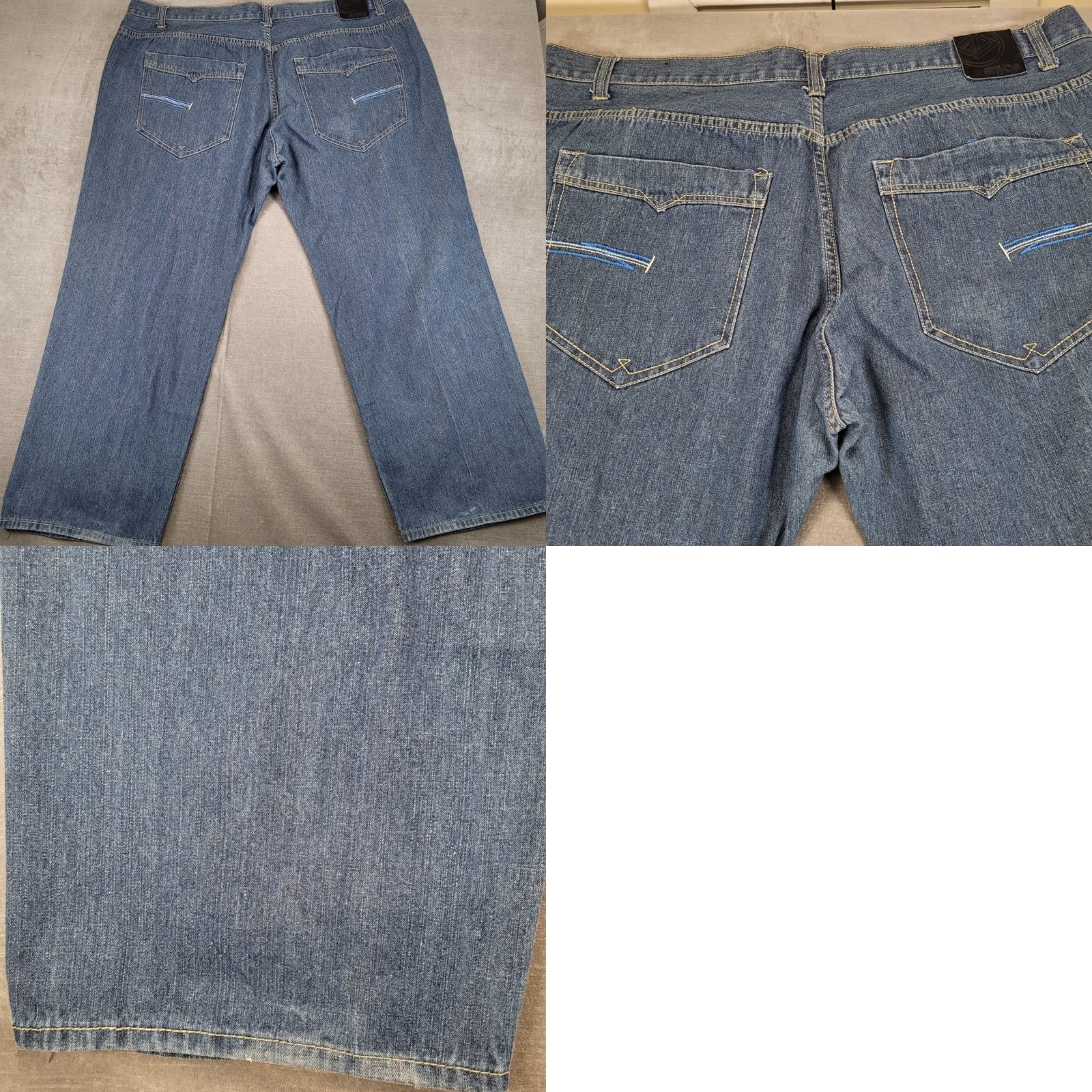 Enyce ENYCE Mens Jeans Size 48 x 30 Blue Relaxed Fit Baggy Hip Hop Skater Denim Size US 32 / EU 48 - 8 Thumbnail