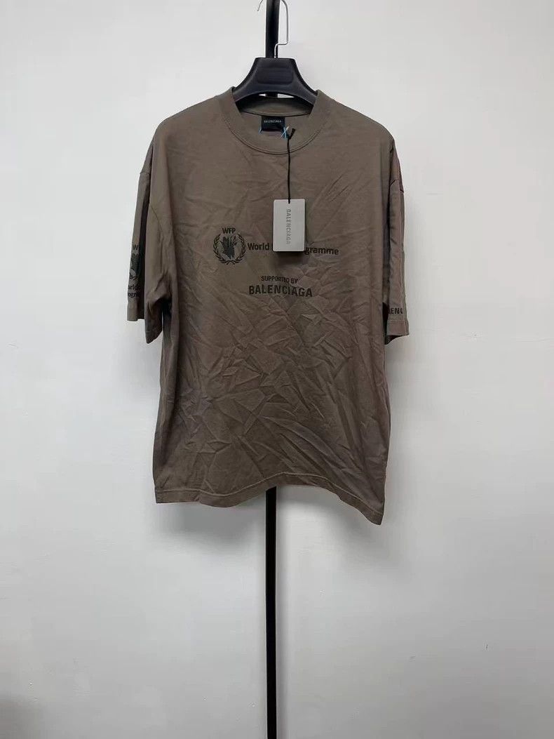 Balenciaga x WFP Logo Print Short Sleeve T-Shirt - dmc