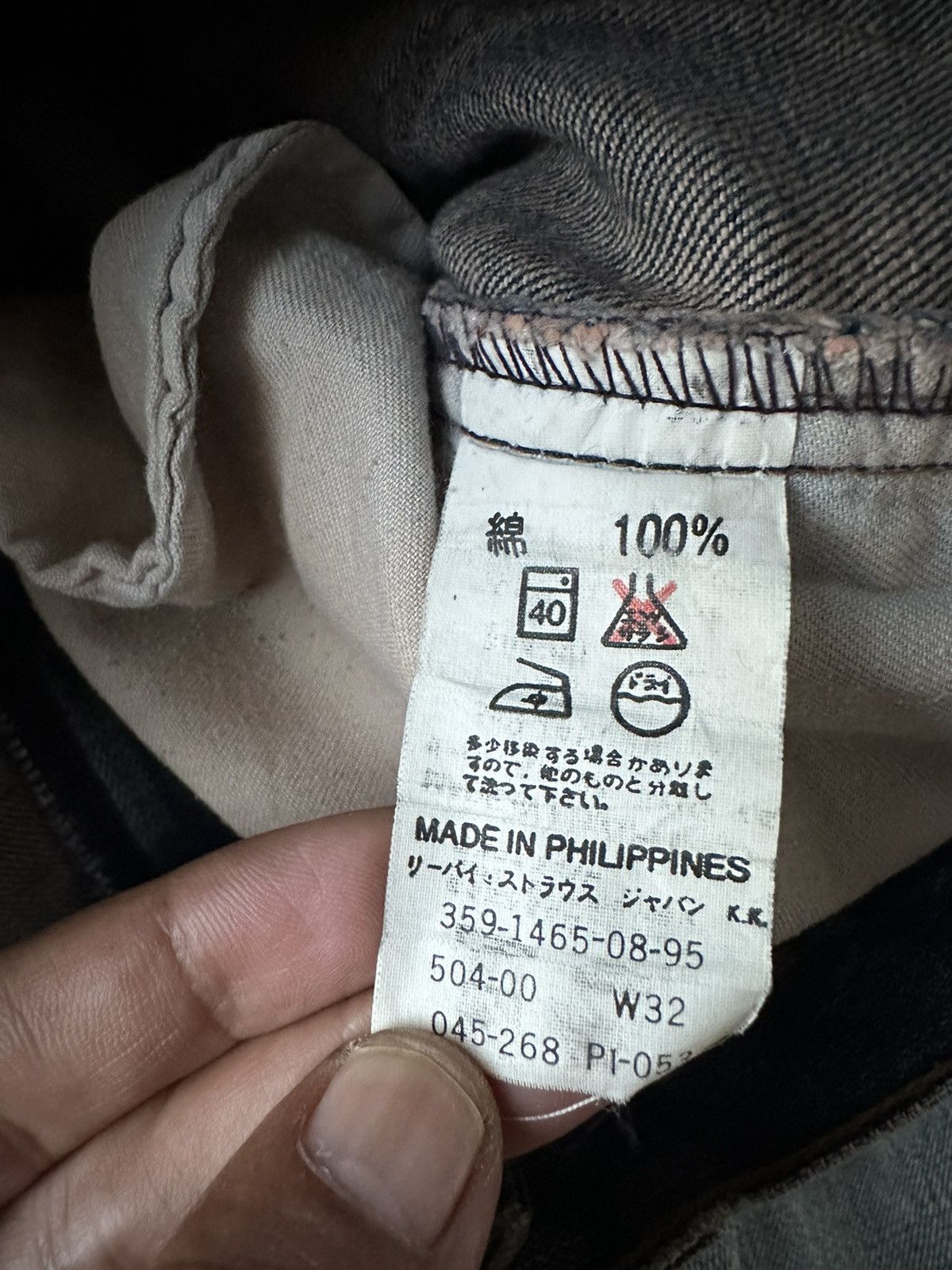 Levi's Vintage 90s Levis 504 Worn Dirty Denim 32x33 D168 Size US 32 / EU 48 - 15 Thumbnail