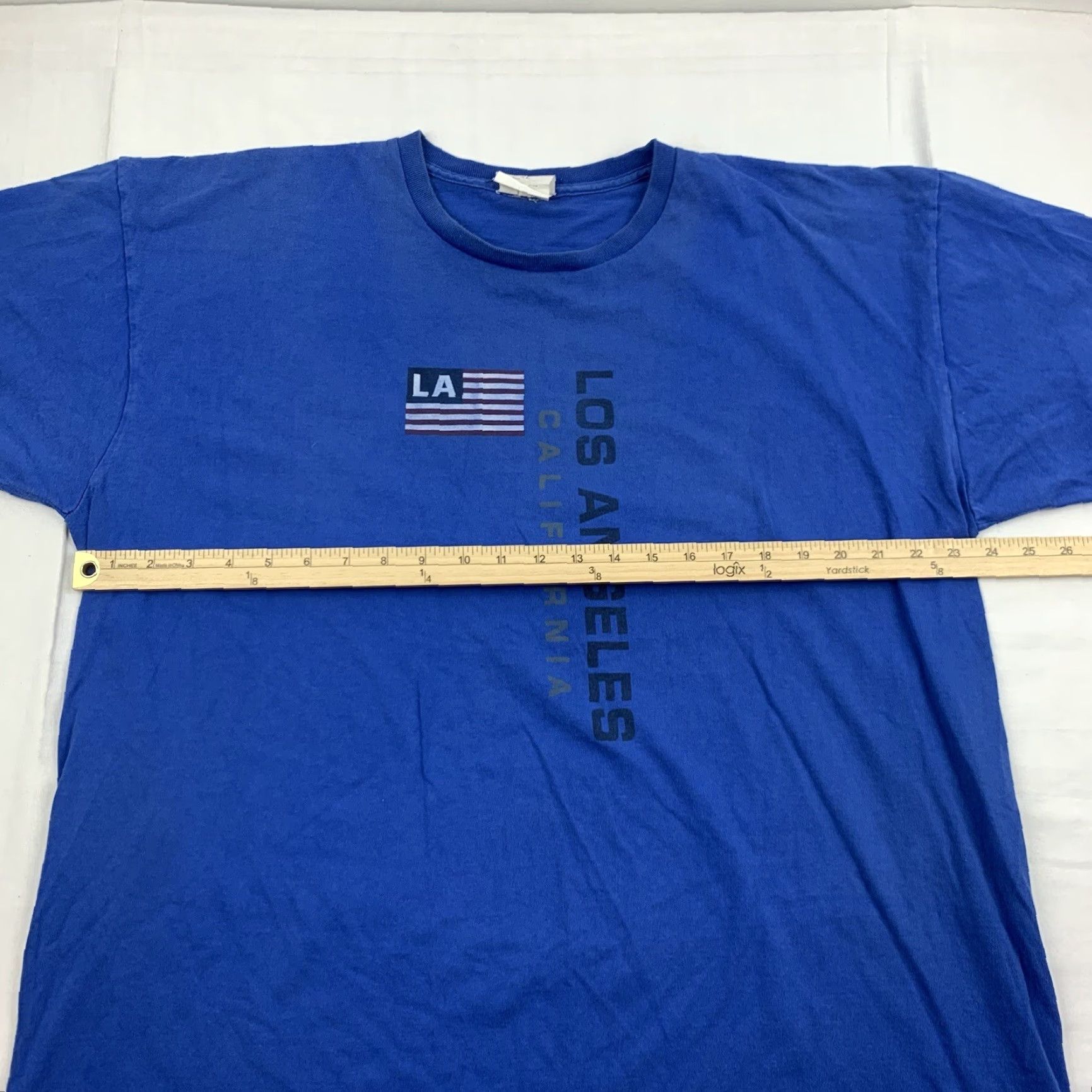Vintage VINTAGE Los Angeles Sport T Shirt Adult XL Blue Logo Sport Style LA Sport Polo Logo Shirt Mens 90s Sports Mens Size US XL / EU 56 / 4 - 6 Thumbnail