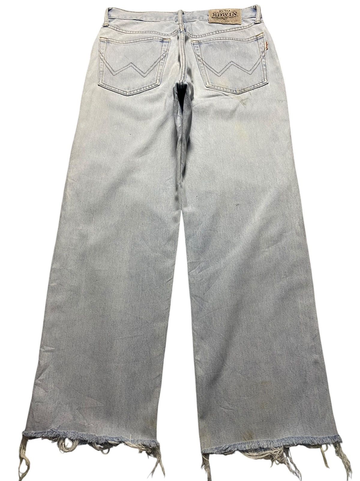 Edwin Vintage Japanese Brand Edwin Light Faded Wash Frayer Jeans Size US 30 / EU 46 - 2 Thumbnail
