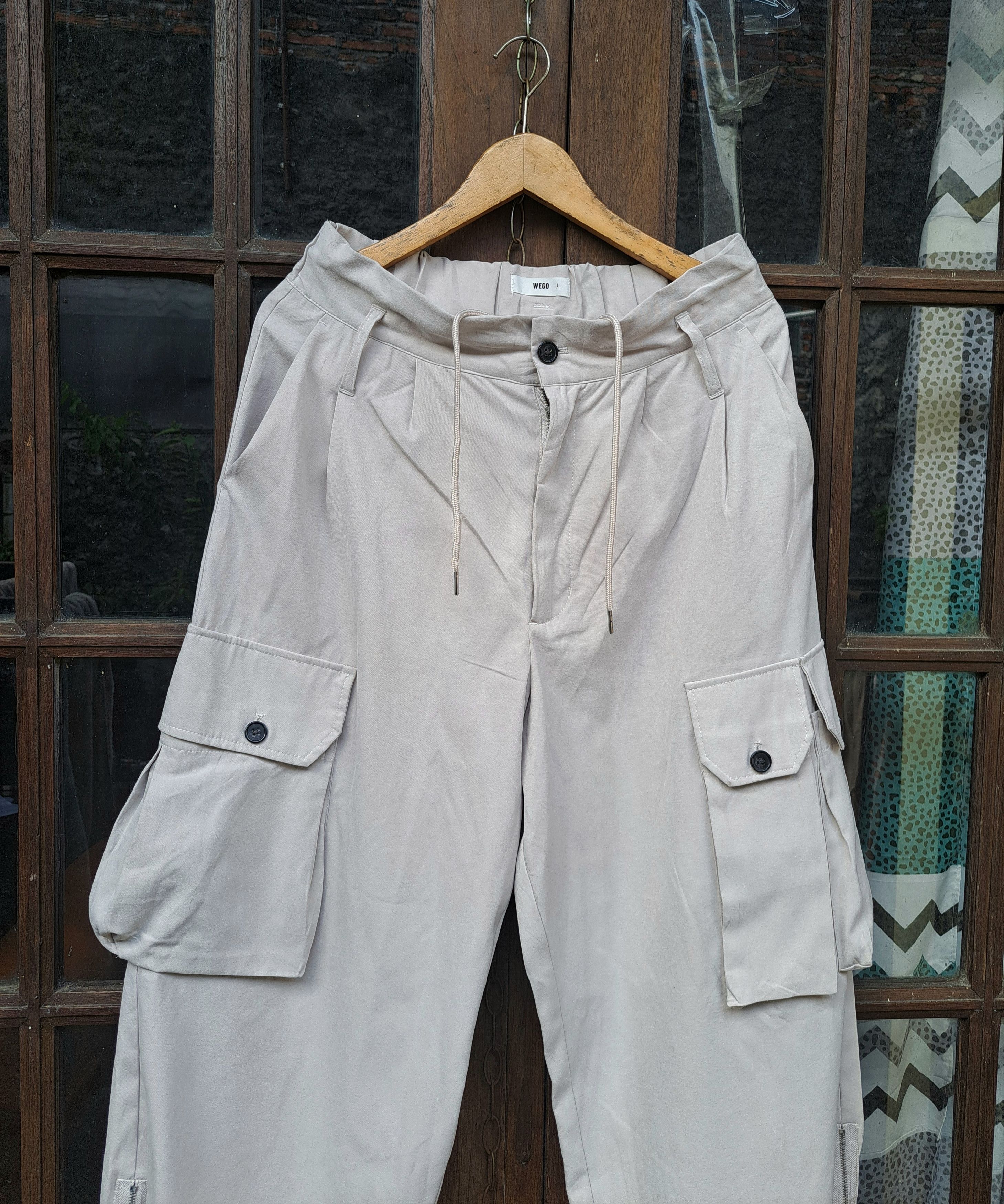 Japanese Brand Wego Cargo Baggy Pants Multipocket Mens Large Japan Size US 32 / EU 48 - 2 Thumbnail