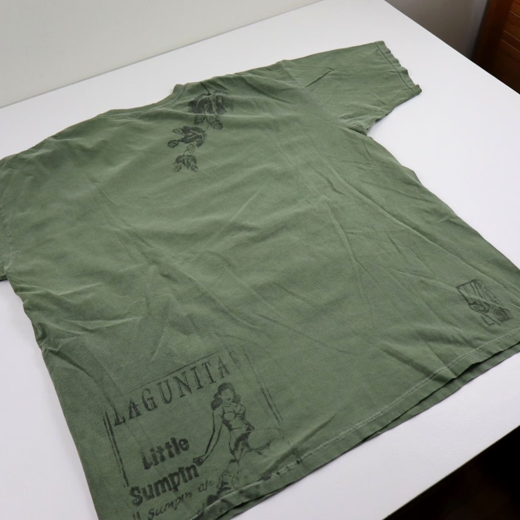 Vintage VINTAGE Authentic Pigment Lagunitas Little Sumpin Ale T Shirt Mens XL Green 90s Beer Funny Pin Up Dog Bite Streetwear Size US XL / EU 56 / 4 - 7 Thumbnail