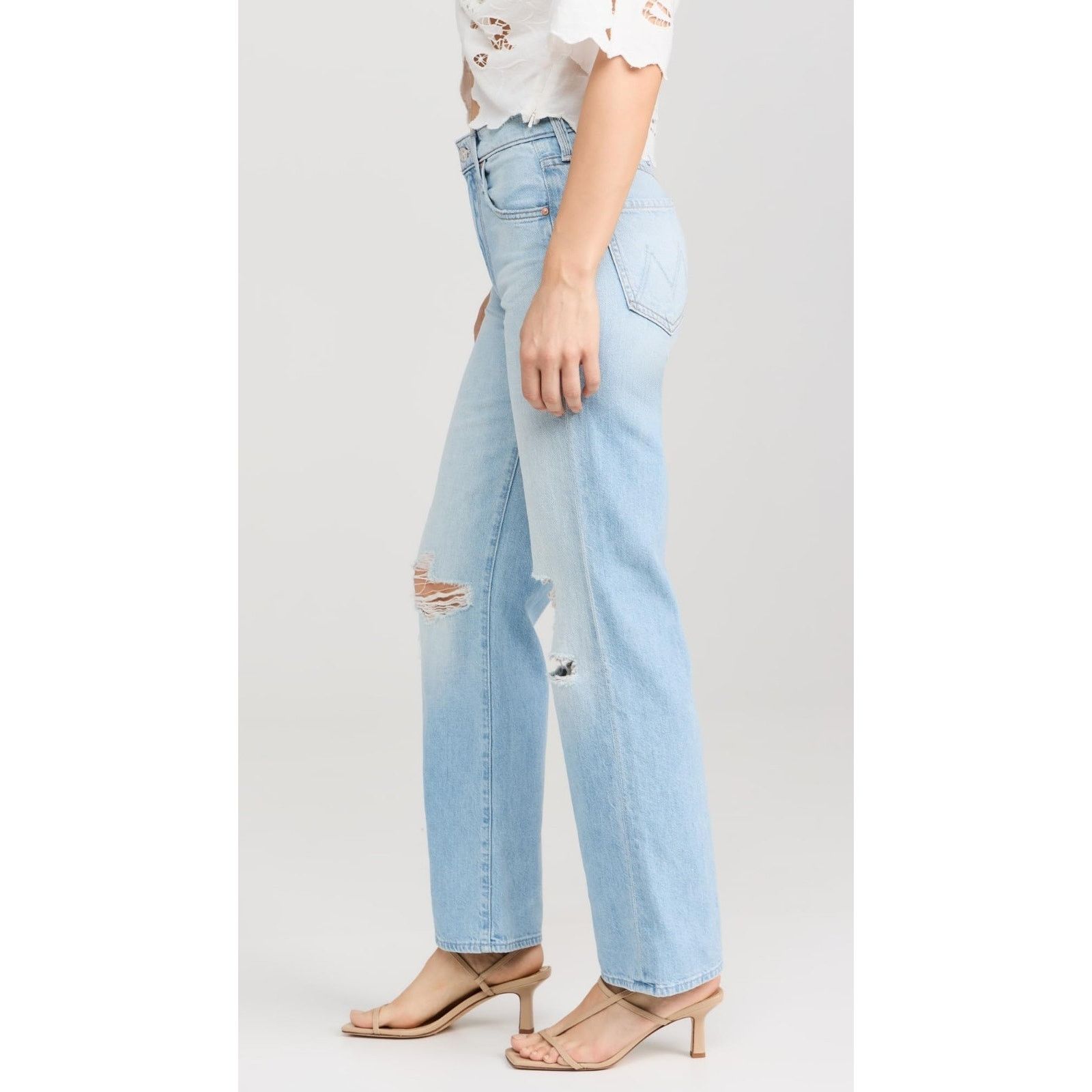 MOTHER Mother Superior The Rambler Zip Flood Jeans Ripped Off - 24 Size 24" / US 00 / IT 34 - 5 Thumbnail