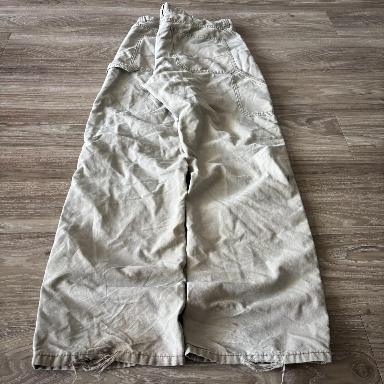 Vintage Crazy Vintage Y2K/2000s Light Tan Khaki Streetwear Carpenter Pants! 36x32 Size US 36 / EU 52 - 4 Thumbnail