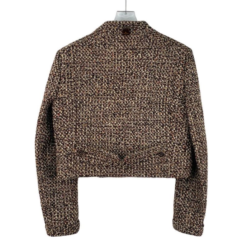 Louis Vuitton Louis Vuitton Brown logo wool woven long sleeve jacket Size M / US 6-8 / IT 42-44 - 2 Thumbnail
