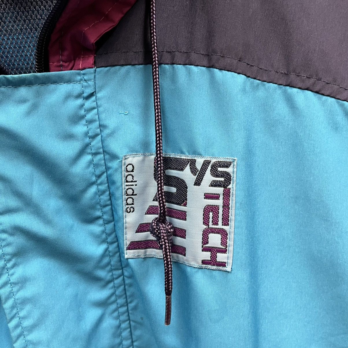 Adidas × Vintage Vintage 90s Adidas Sys Tech Zip Windbreaker Rain Jacket XL Size US M / EU 48-50 / 2 - 2 Thumbnail