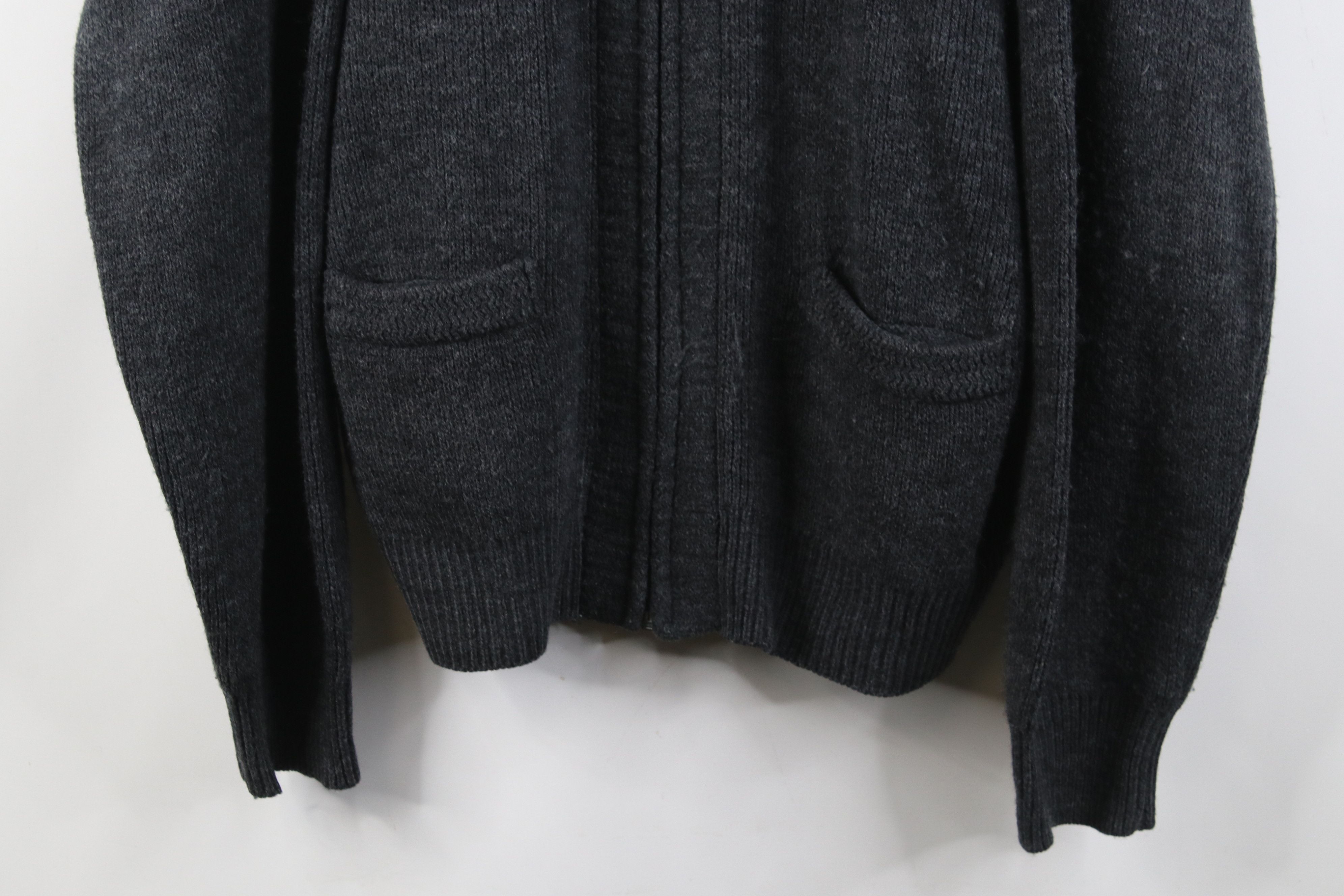 Vintage Vintage 90s Streetwear Knit Full Zip Cardigan Sweater Gray Size US XXL / EU 58 / 5 - 3 Thumbnail