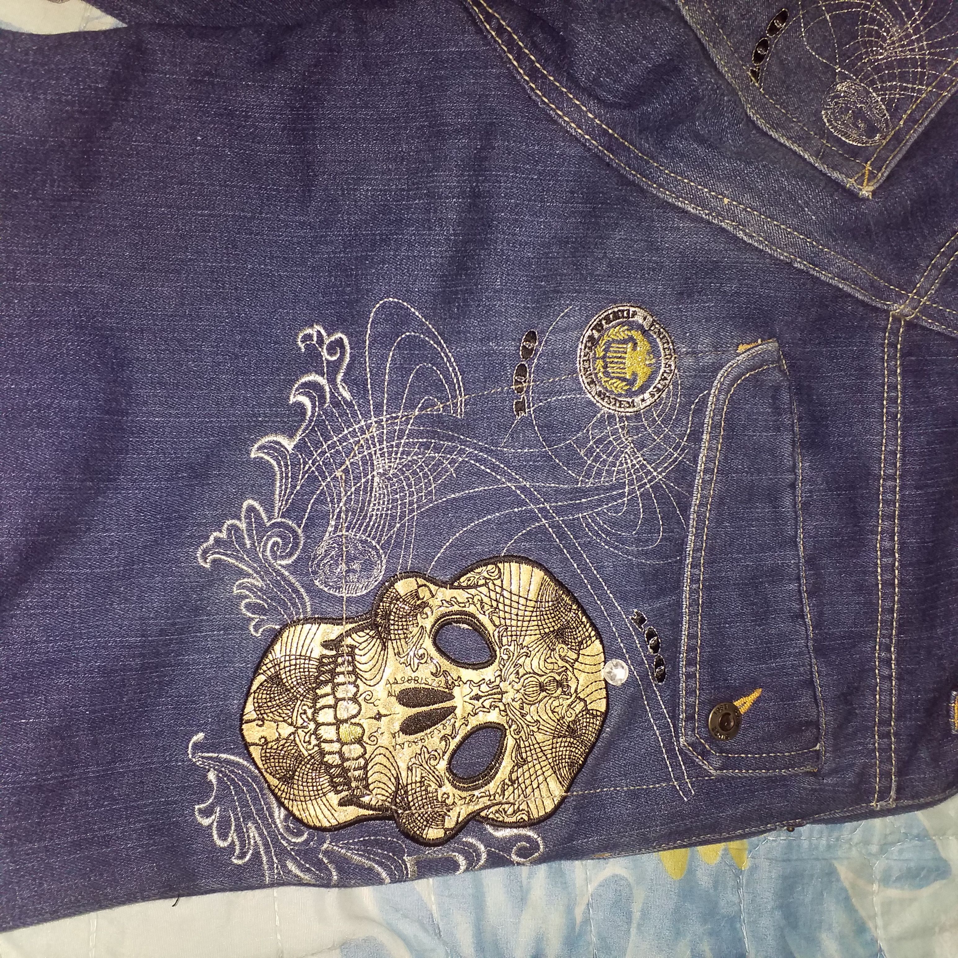 Japanese Brand RAW BLUE BAGGY SKULL Size 29" - 6 Thumbnail