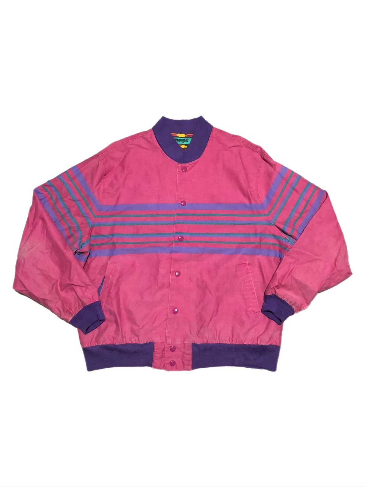 Vintage 90s Wrangler Western Brush Popper Bomber Jacket | Grailed