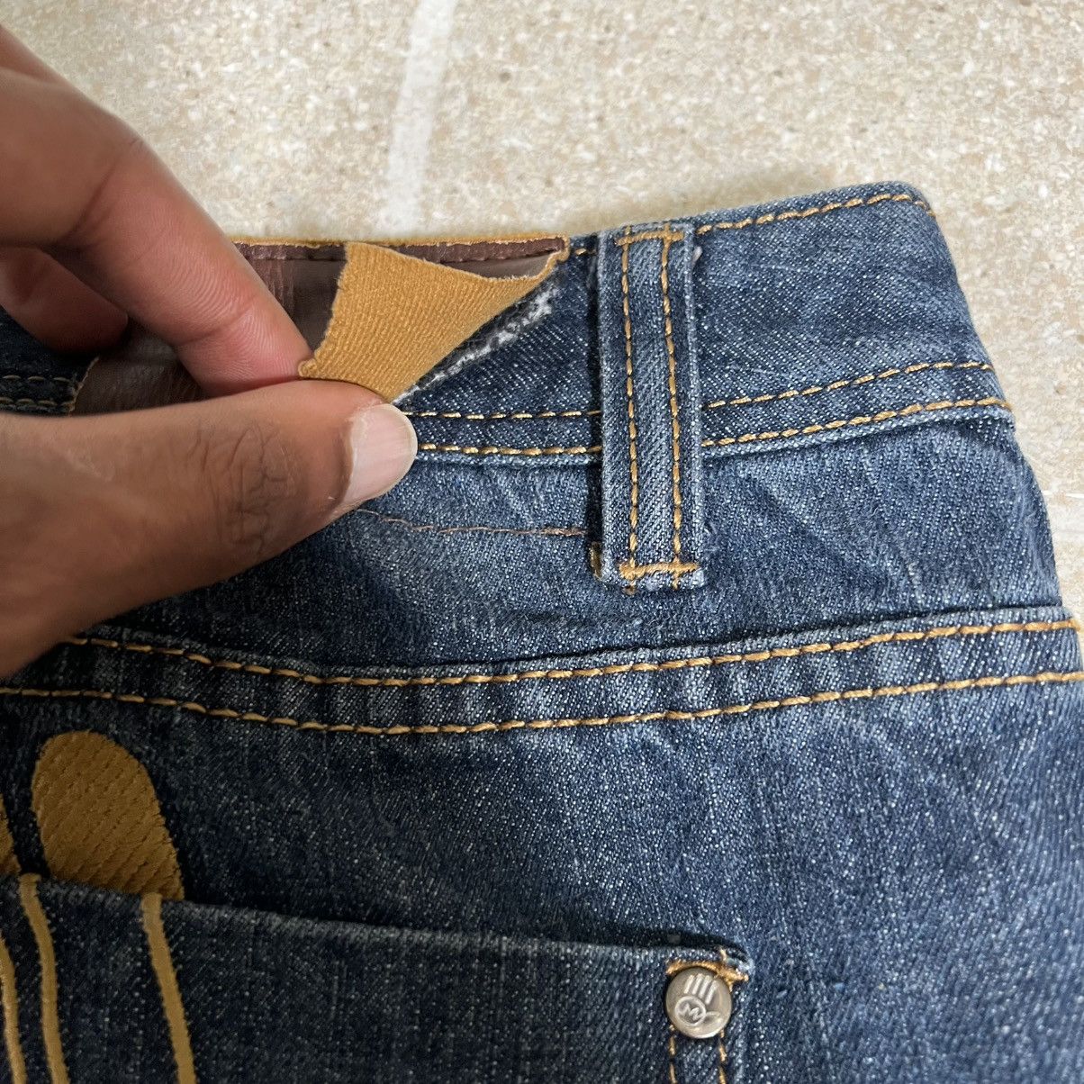 Other Miskeen Jeans 40x32 Baggy Denim Wide Leg Embroidered y2k Size US 40 / EU 56 - 5 Thumbnail