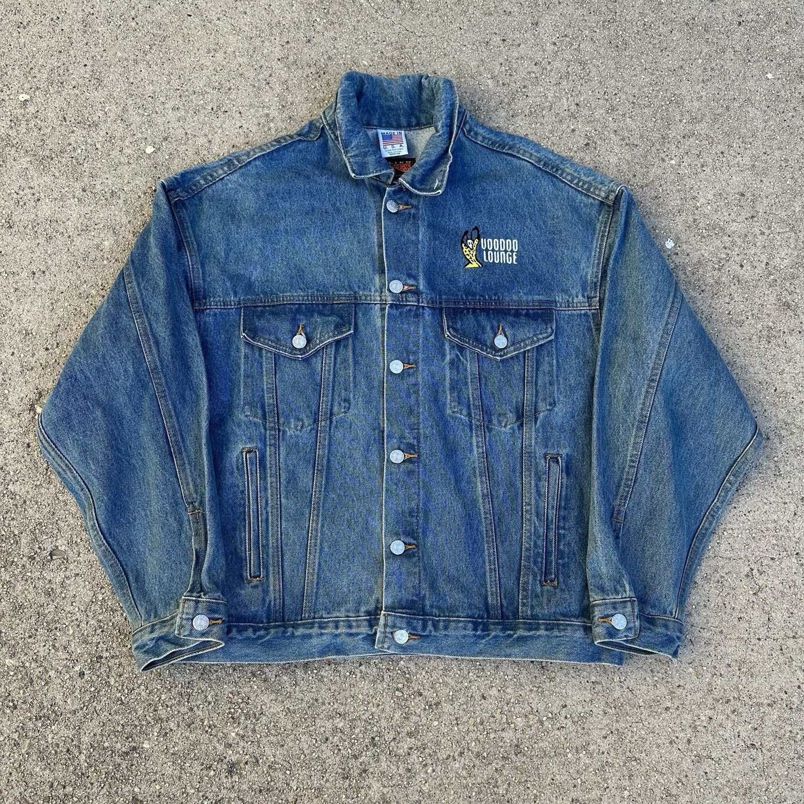 Band Tees × Vintage Vintage 1994 Rolling Stones Voodoo Lounge Tour Denim Jacket Size US M / EU 48-50 / 2 - 3 Thumbnail