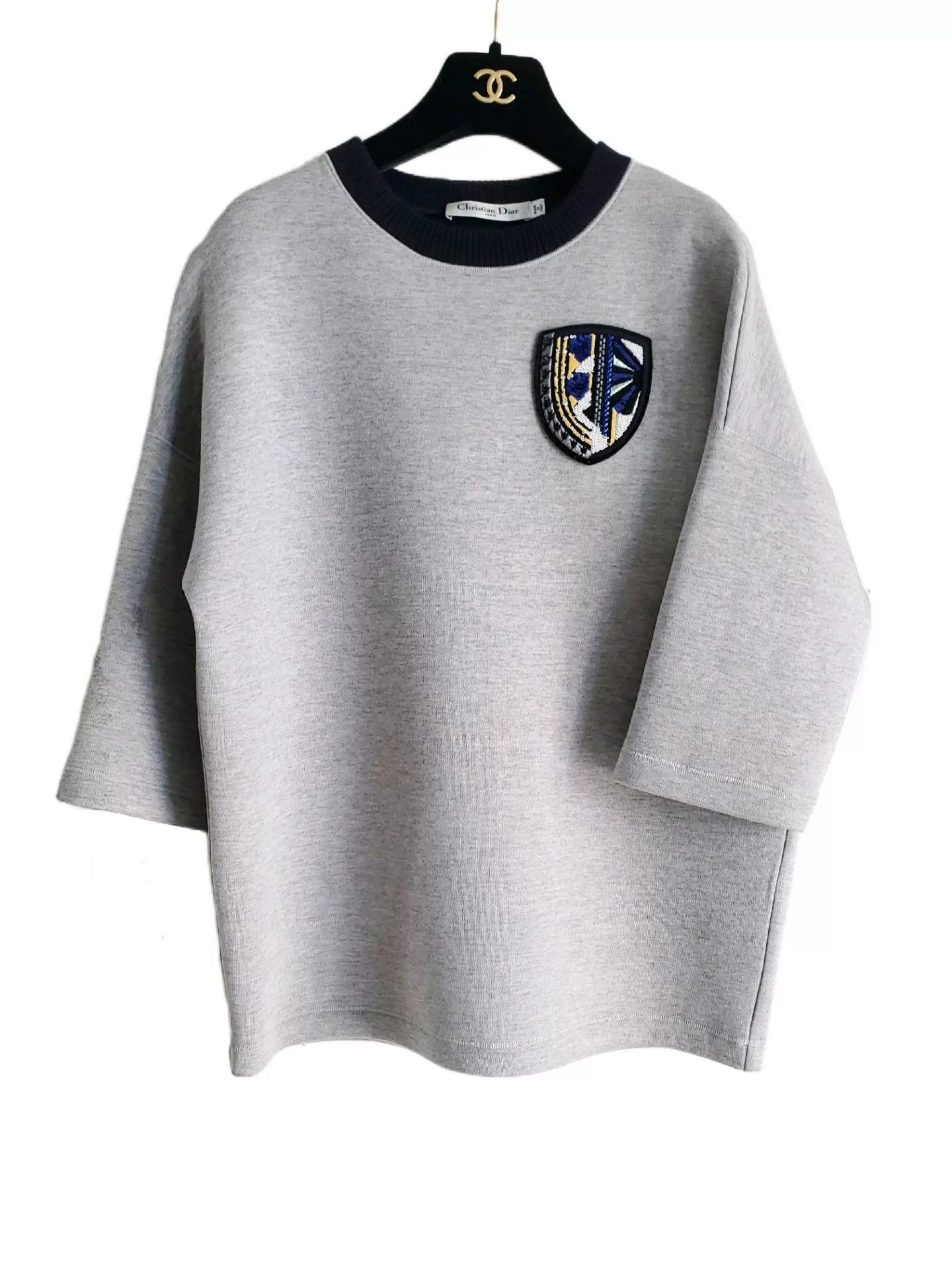 Dior gray dior badge sweatshirt Size US M / EU 48-50 / 2 - 1 Thumbnail