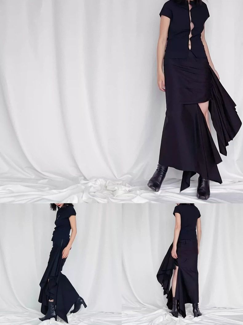 Yohji Yamamoto yohji yamamoto2018 FW Asymmetric Multilayer Pleated Puffy S Size 25" / US 0 / IT 36 - 4 Thumbnail