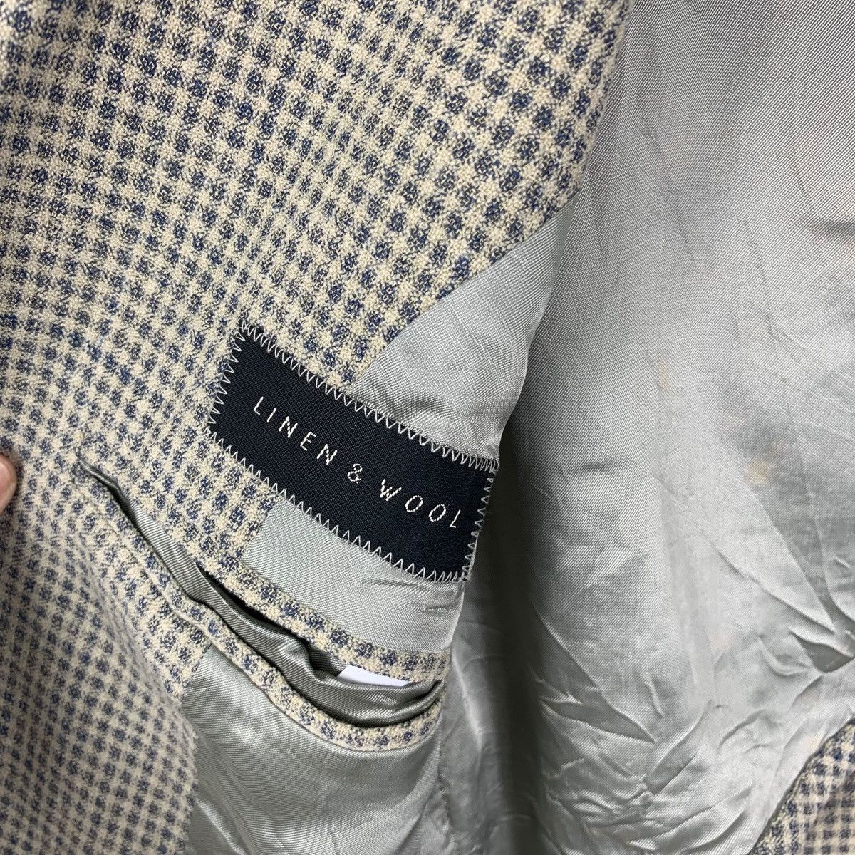 Adolfo Dominguez Vintage ADOLFO DOMINGUEZ Made In Spain Herringbone Blazer Size 46L - 10 Thumbnail