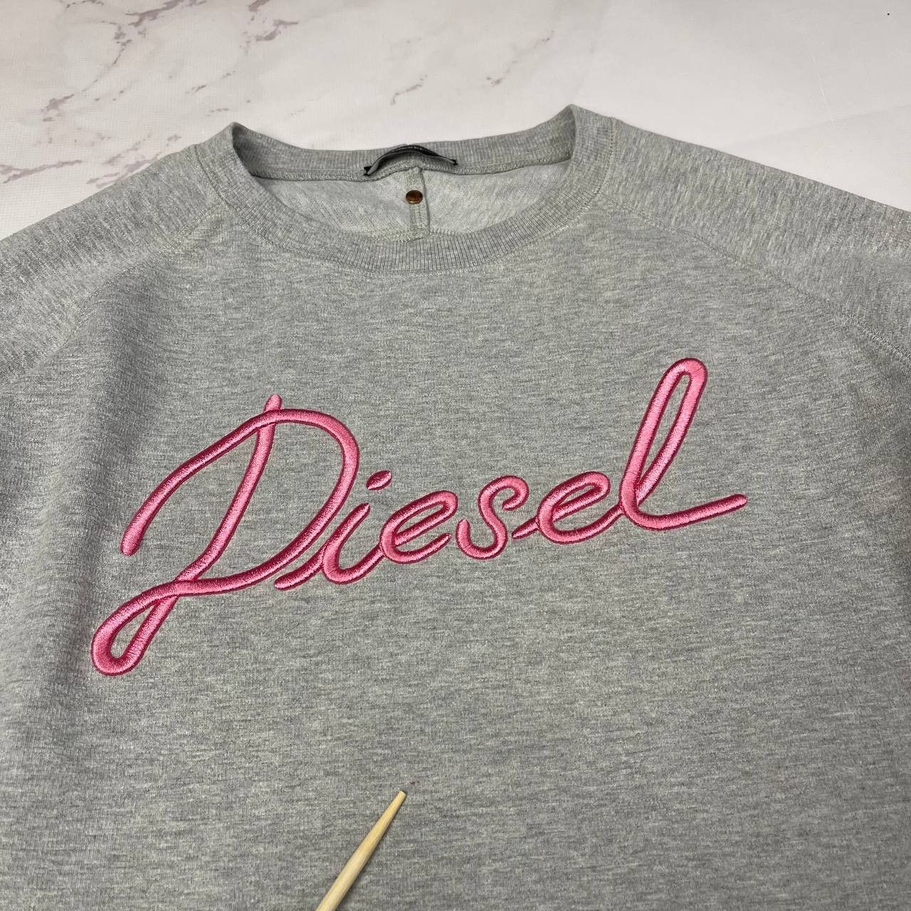Diesel Diesel Vintage Embroidered Pink Logo Crewneck y2k style Size S / US 4 / IT 40 - 5 Thumbnail