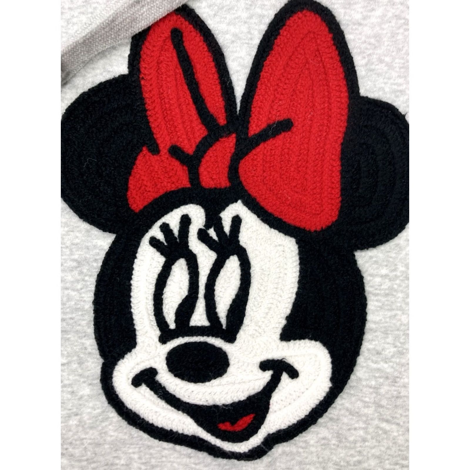 Disney Disney Minnie Mouse Pullover Hoodie Women Small Gray Embroidered Face Size S / US 4 / IT 40 - 2 Thumbnail
