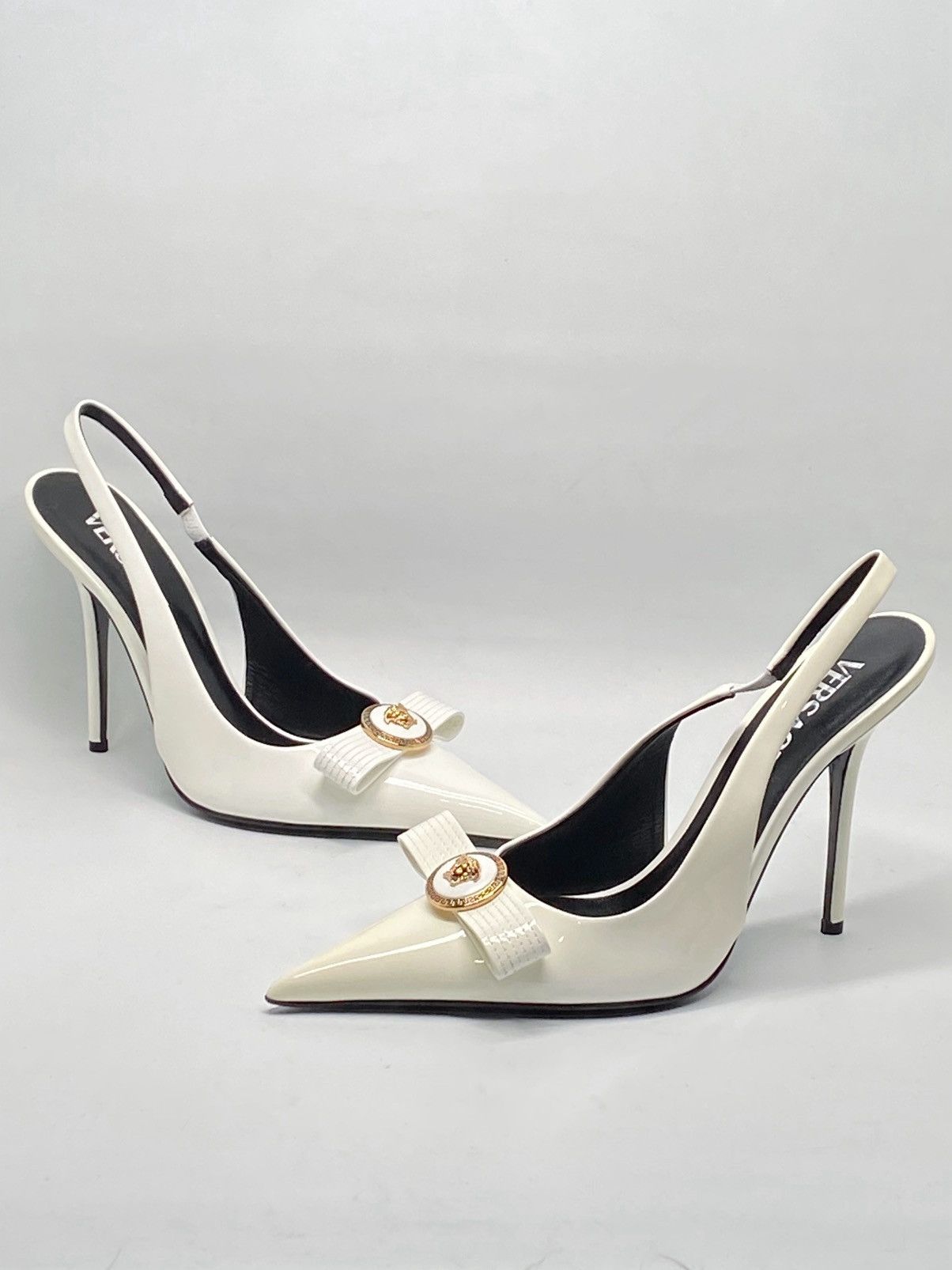 Versace Versace Gianni Ribbon 110mm Slingback Pumps size 37.5 Size US 7.5 / IT 37.5 - 8 Thumbnail