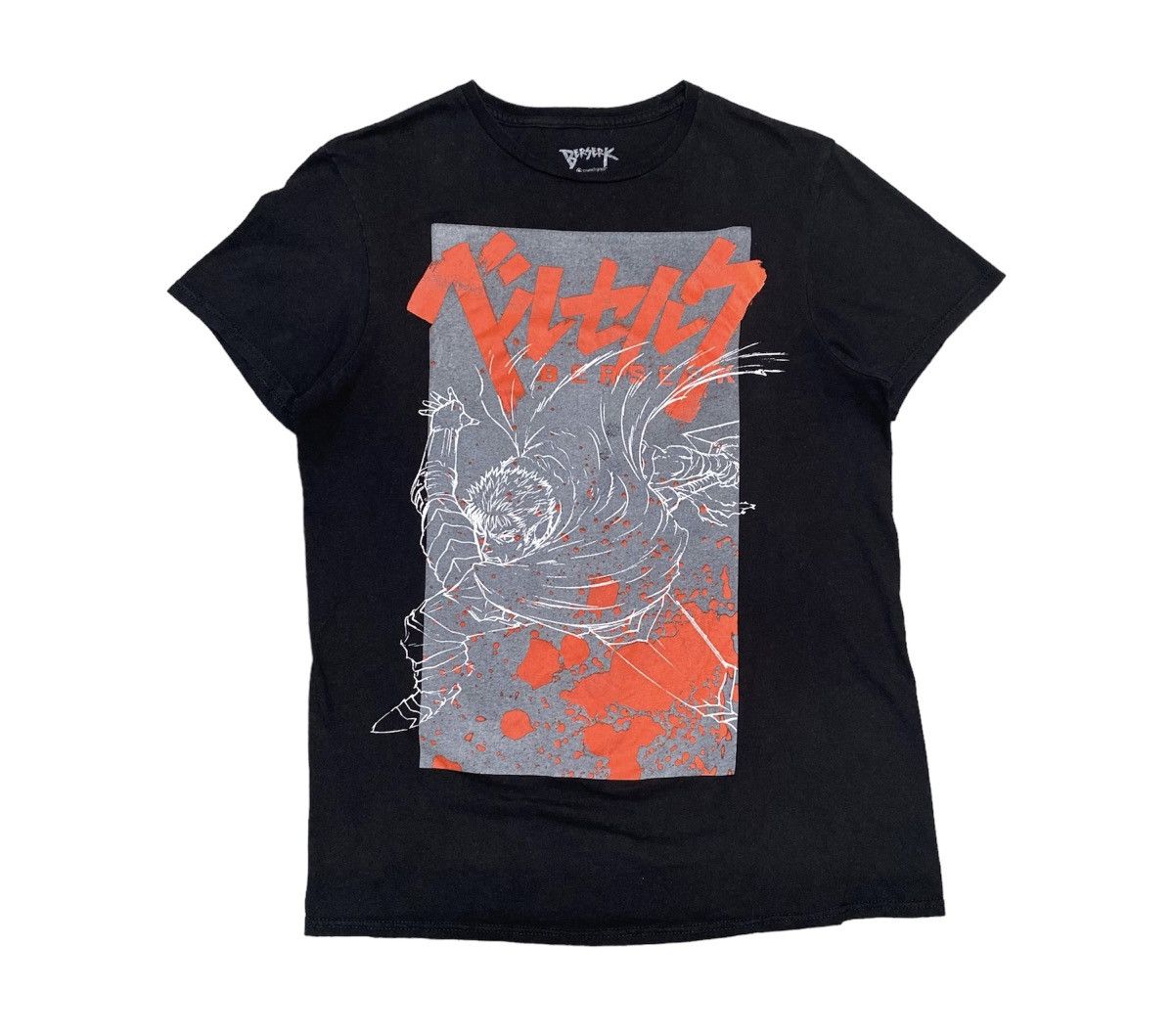 image of Anima x Movie Vintage Berserk Guts Anime T Shirt Kentarou Miura in Black, Men's (Size Medium)