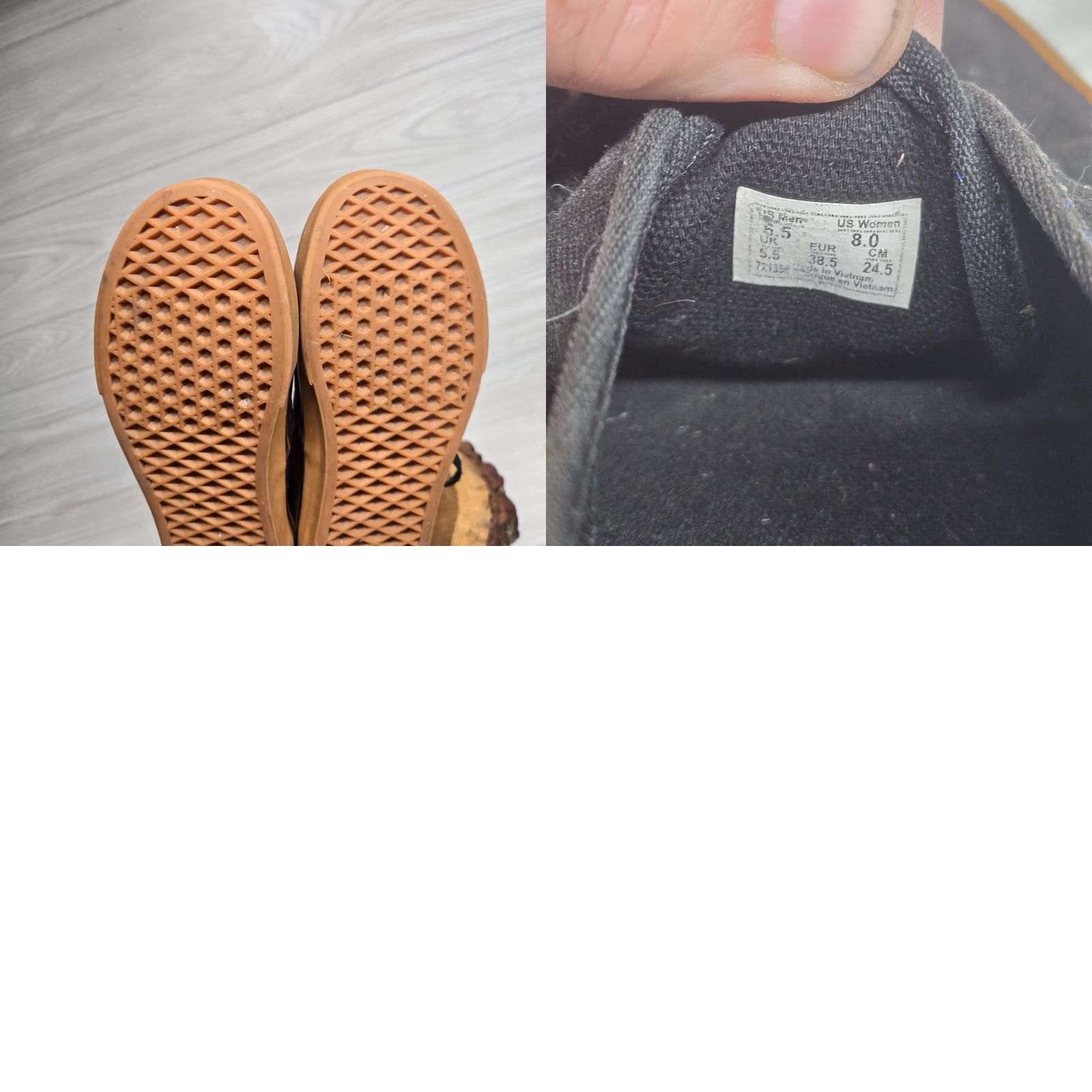 Vans VANS Authentic Unisex Adults Sneakers Black Brown US Women’s 8 - Men's 6.5 Size US 8 / IT 38 - 8 Thumbnail