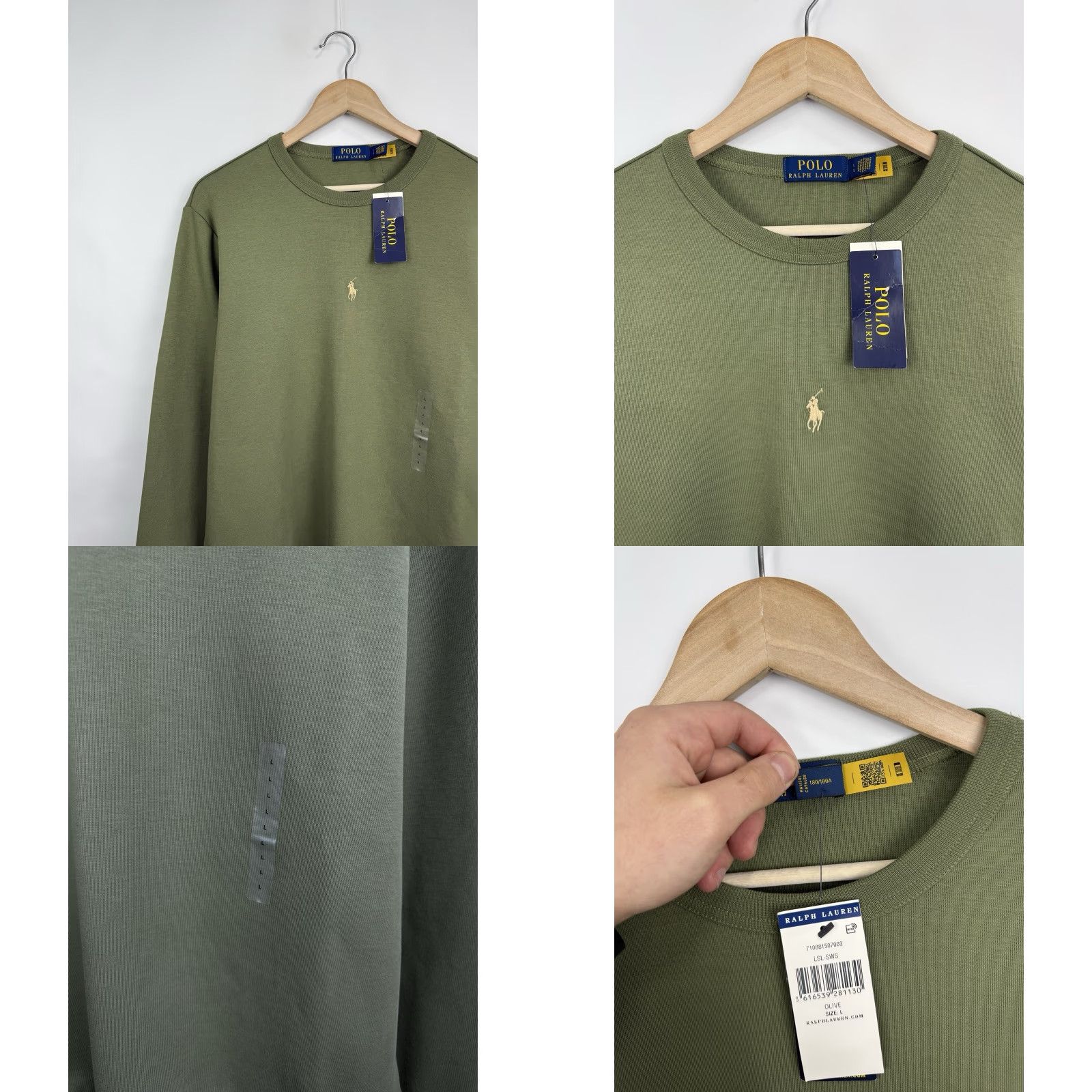 Polo Ralph Lauren NWT Polo Ralph Lauren Double Knit Sweatshirt Olive L Mens Regular Size Sweatshirt Pullover Olive 90s/2000s Rare Size US L / EU 52-54 / 3 - 8 Thumbnail