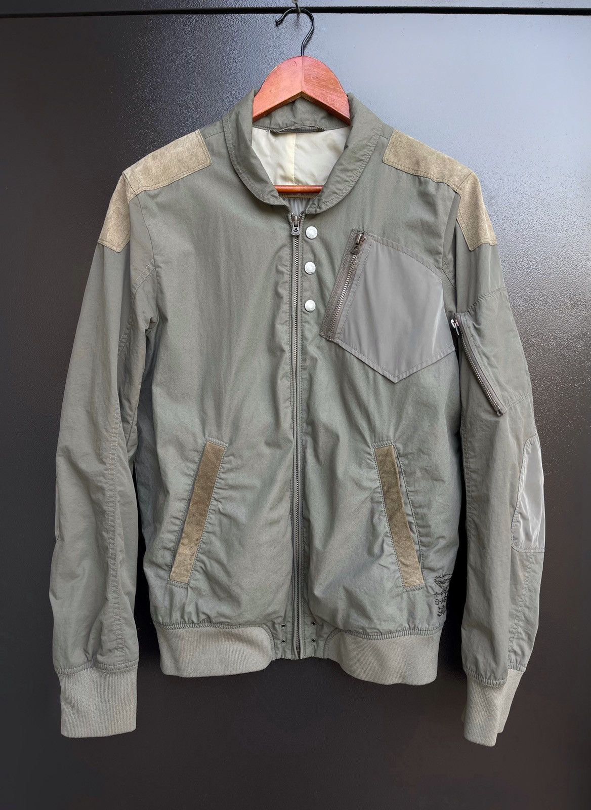 Diesel Diesel Military Nylon Bomber Jacket Green Multi-Pocket — M Size US M / EU 48-50 / 2 - 1 Thumbnail