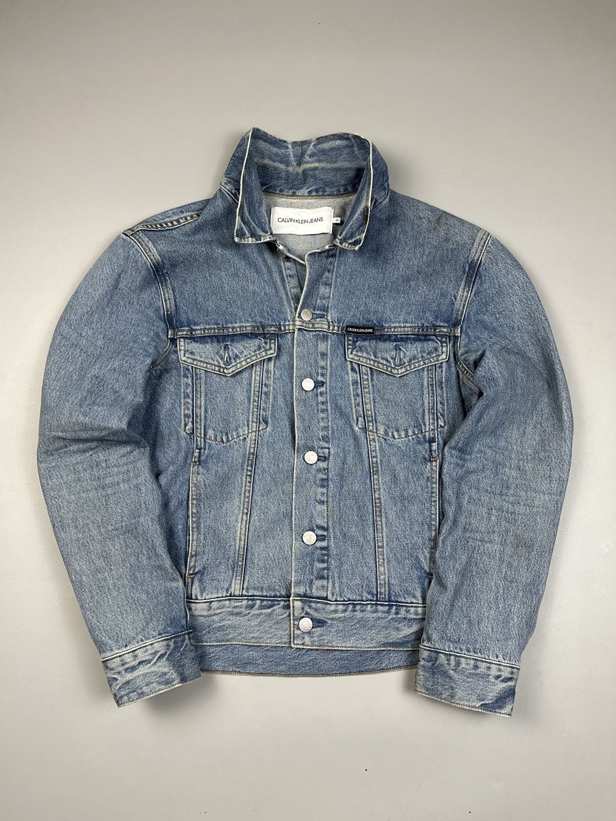 Calvin Klein Calvin Klein Denim Jean Jaket Big Back Logo Size US M / EU 48-50 / 2 - 1 Thumbnail